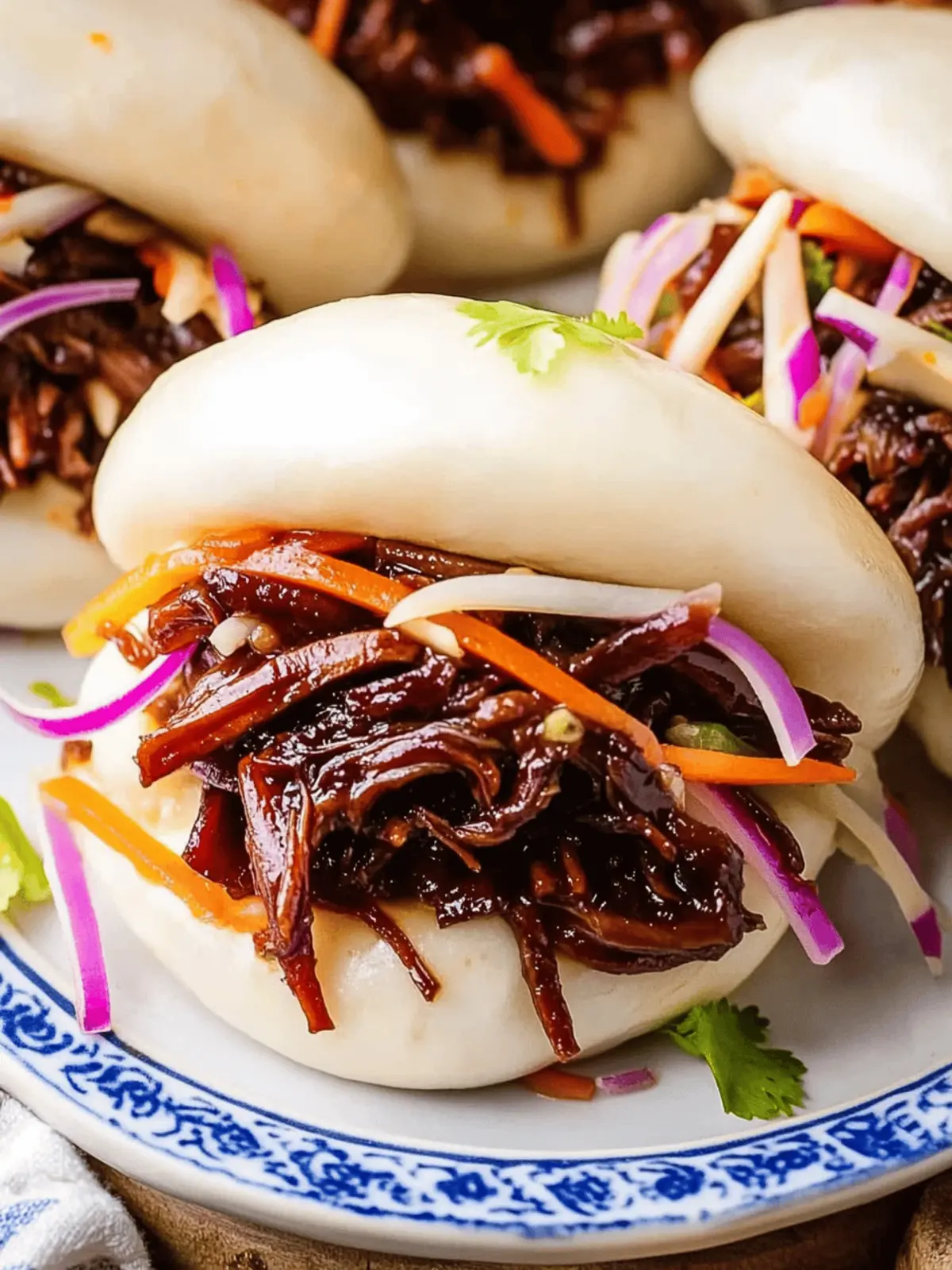 Irresistible Sweet & Spicy Soy Braised Short Rib Steamed Buns 2 Sweet & Spicy Soy Braised Short Rib Steamed Buns (Bao)