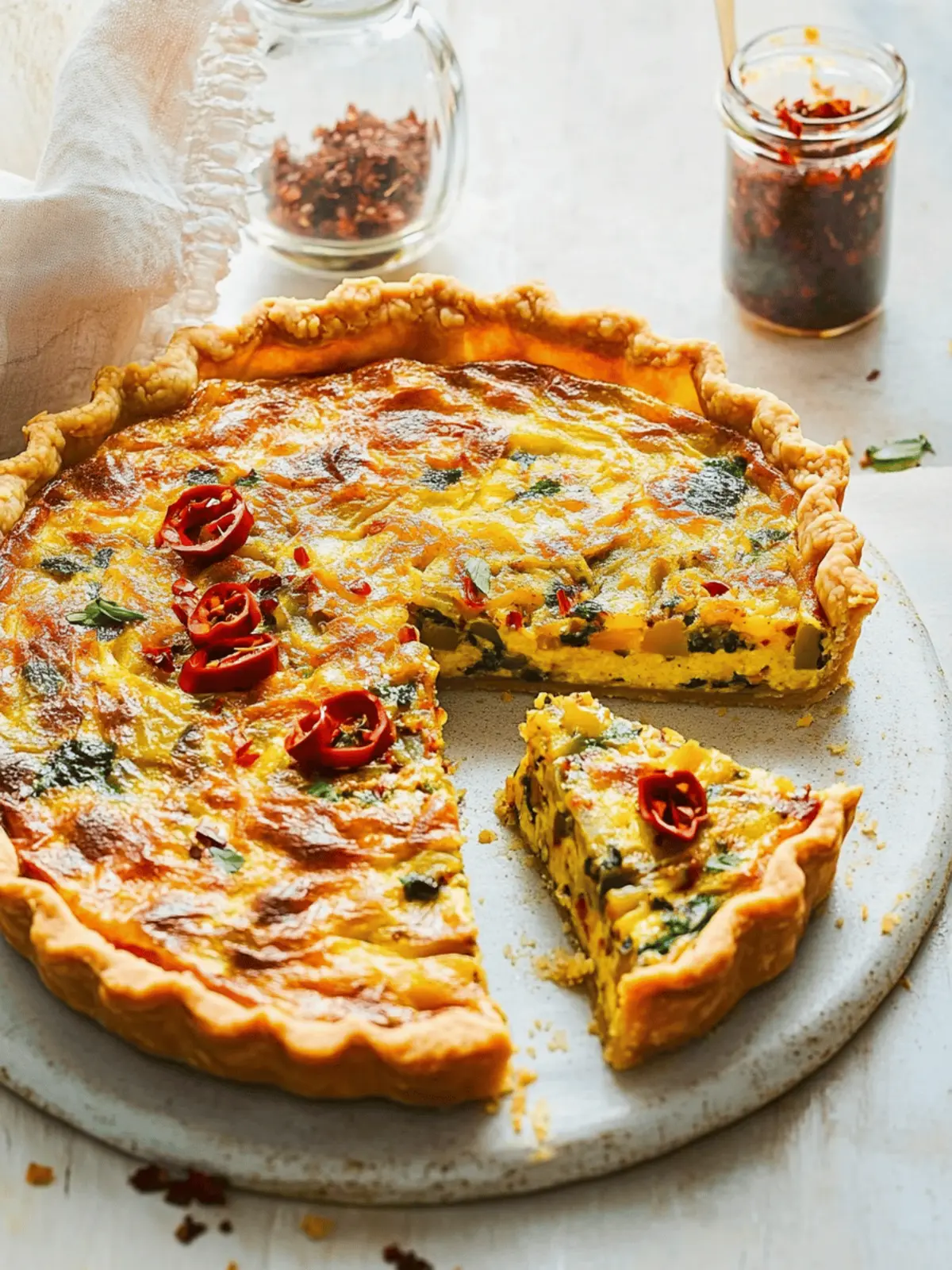 Crispy Chilli Potato Quiche: A Spicy Twist for Brunch Delight 4 Crispy Chilli Potato Quiche