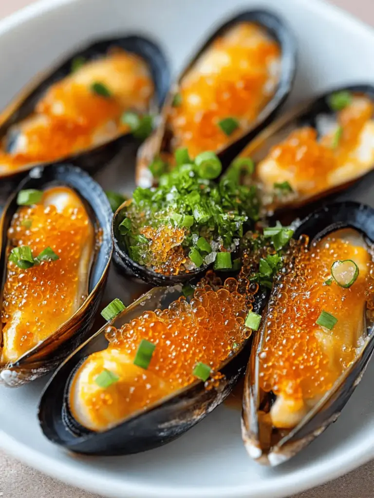 Japanese Baked Dynamite Mussels