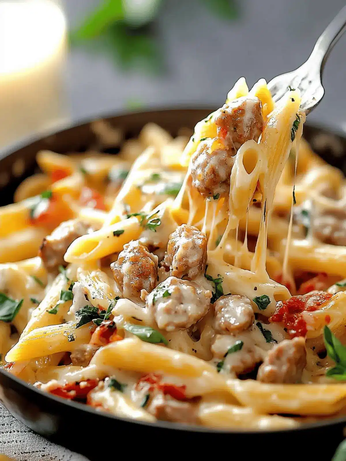 Creamy Tuscan Sausage Pasta