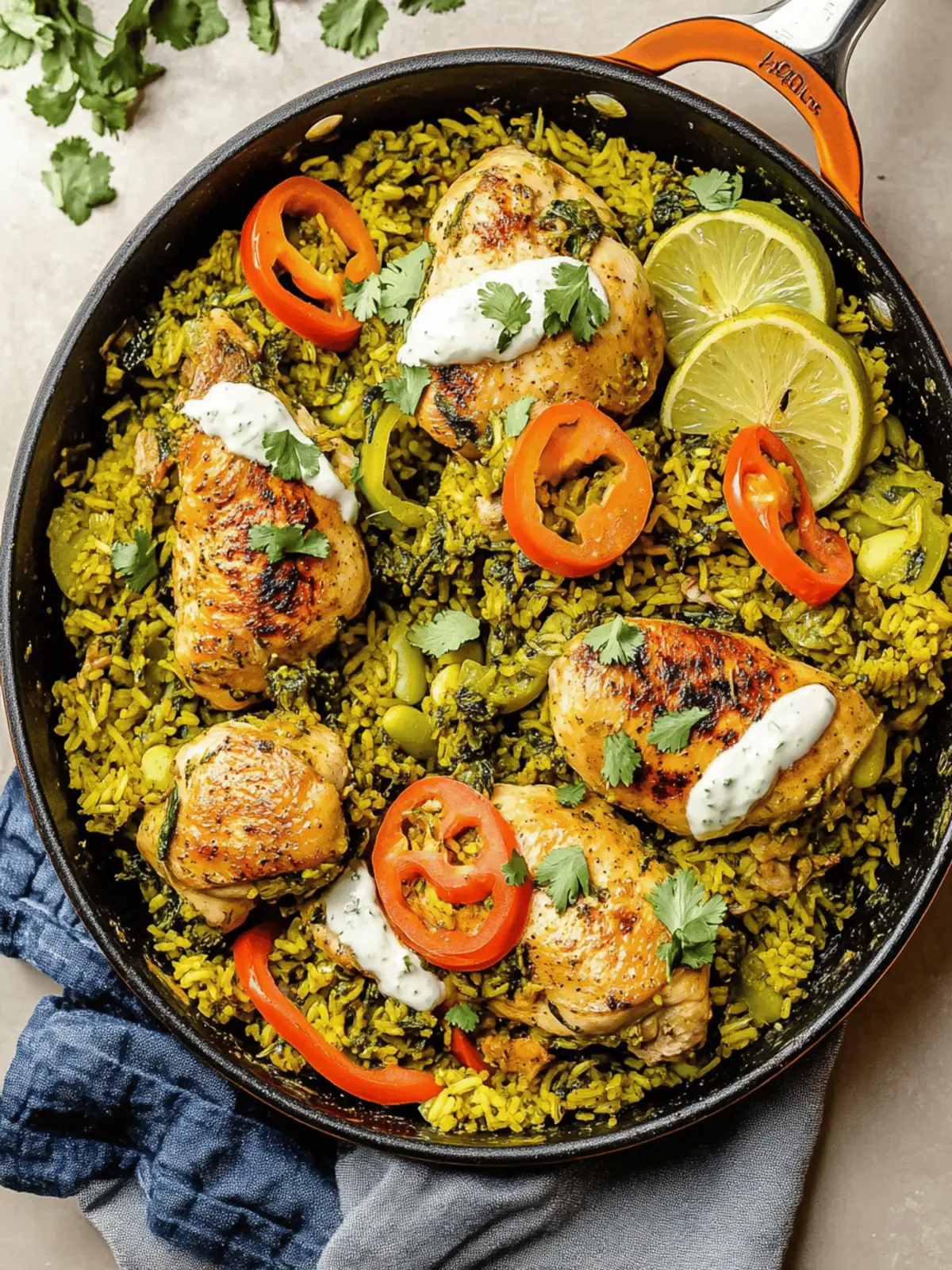 One Pan Green Chicken and Rice (Arroz con Pollo Verde)