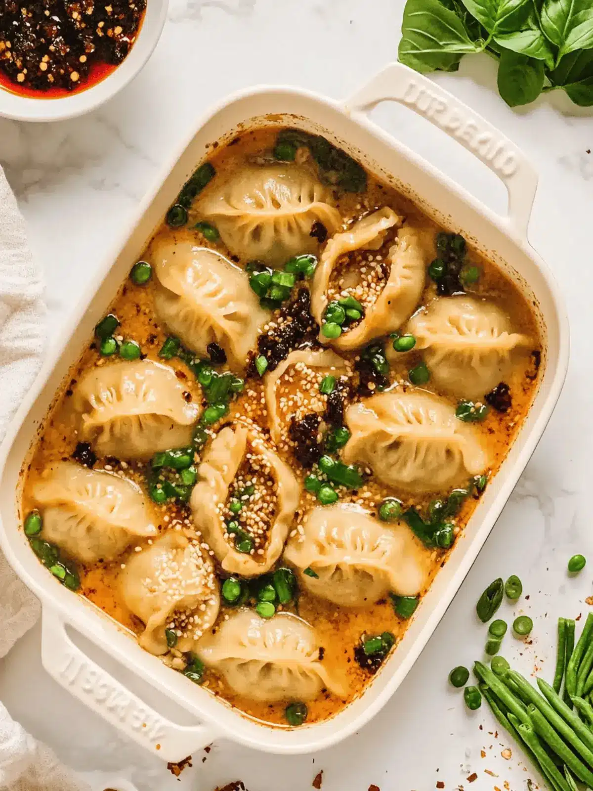 One Pan Dumplings in Red Curry Sauce: 15 Minute Dinner Delight 4 One Pan Dumplings (15 minute dinner!)