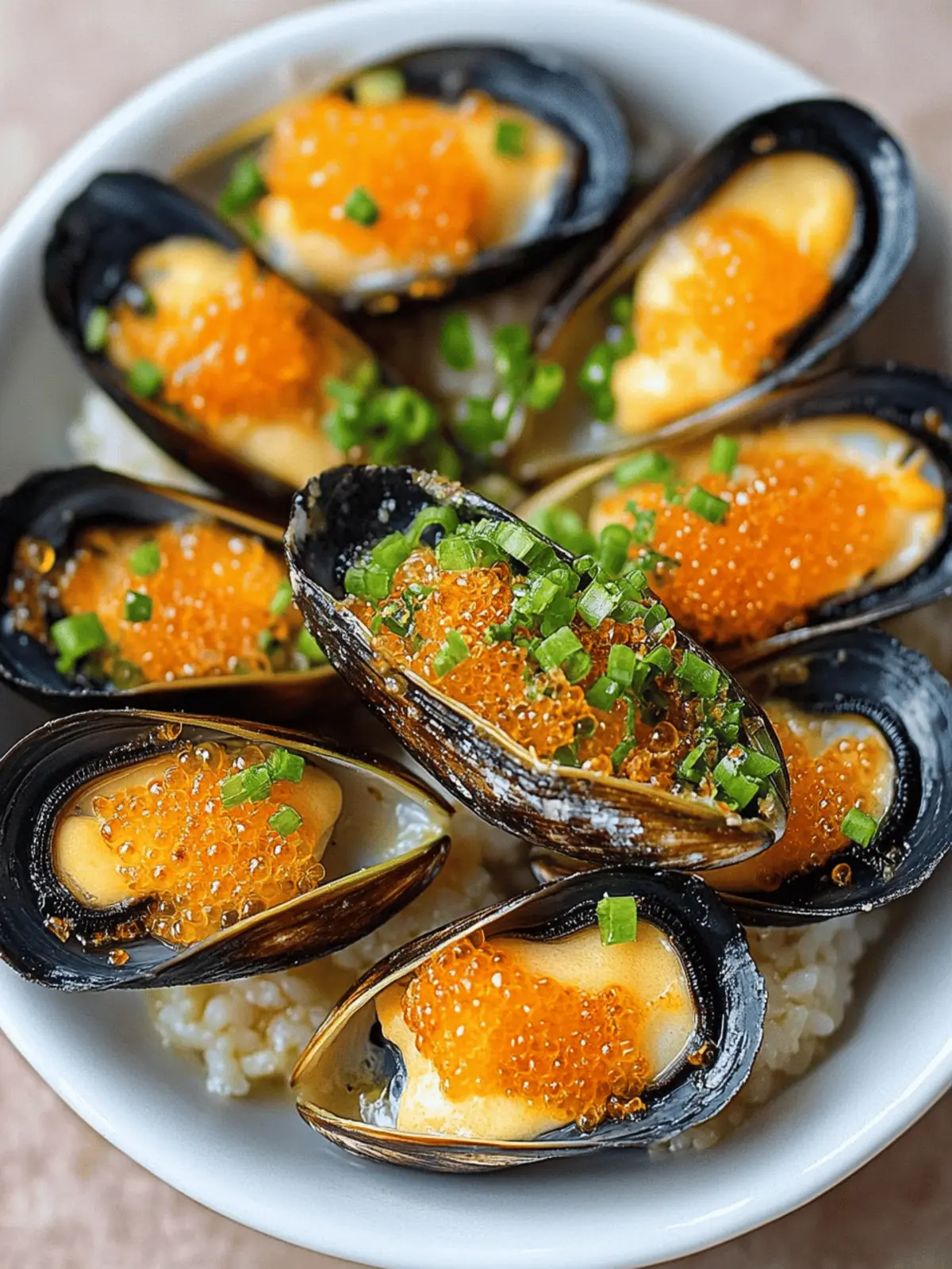 Japanese Baked Dynamite Mussels