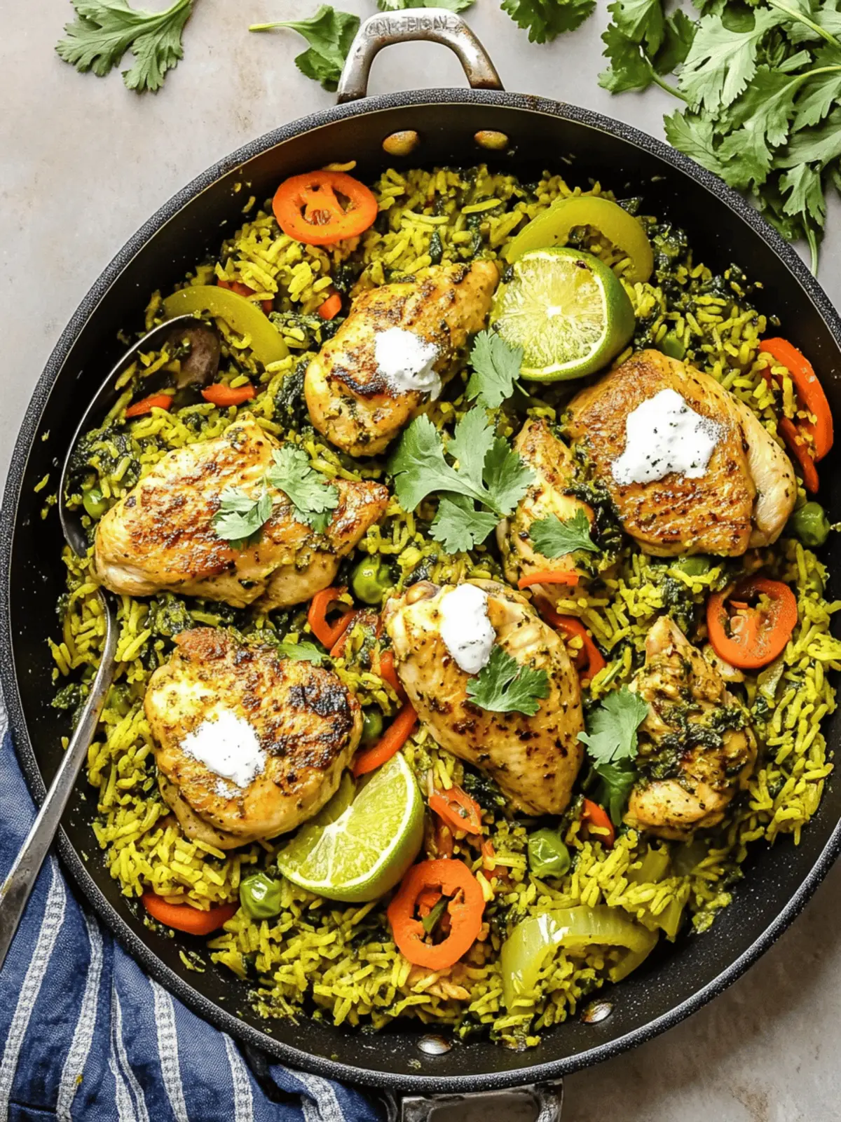 One Pan Green Chicken and Rice (Arroz con Pollo Verde)