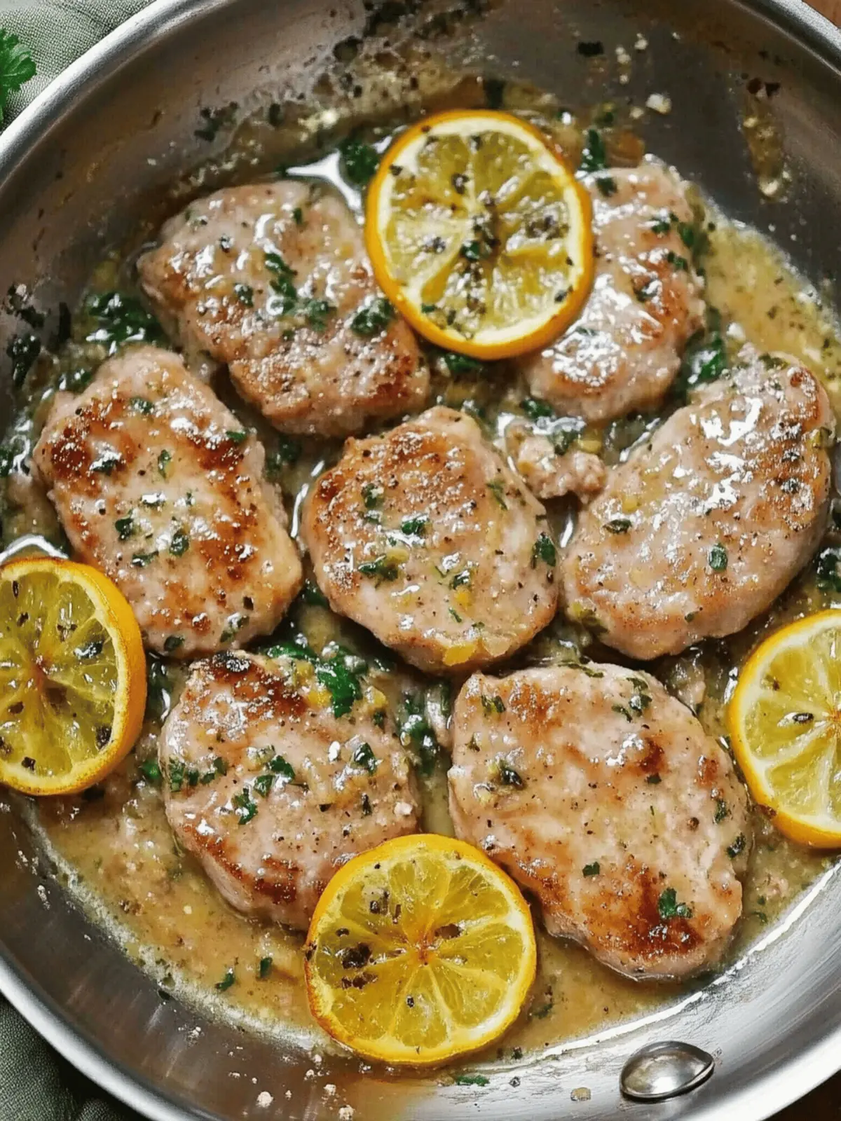 Pork Medallions with Picatta Sauce