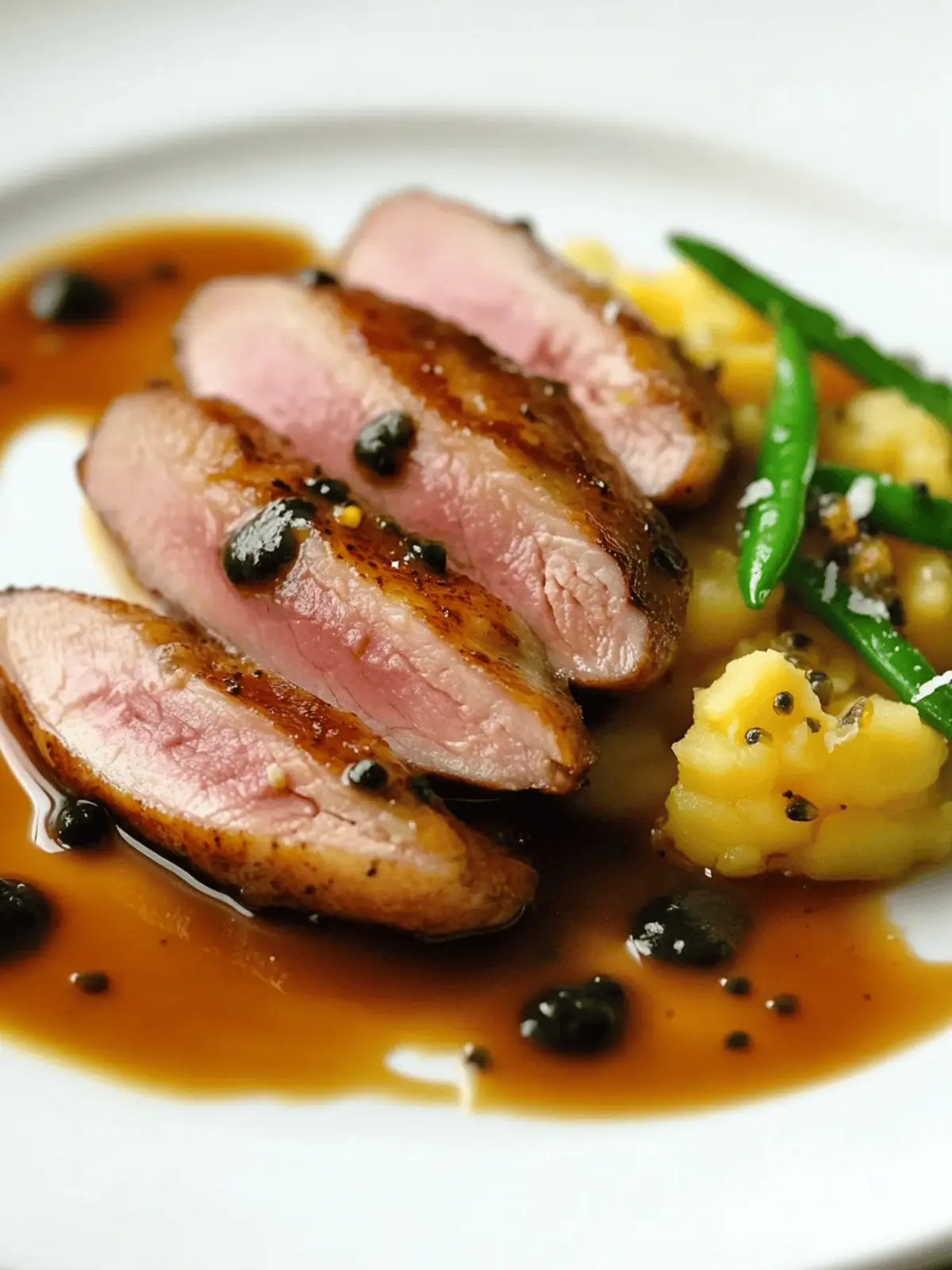 Duck Breast with Passion Fruit Sauce and Crushed New Potatoes Delight 2 Duck Breast With Passion Fruit Sauce And Crushed New Potatoes