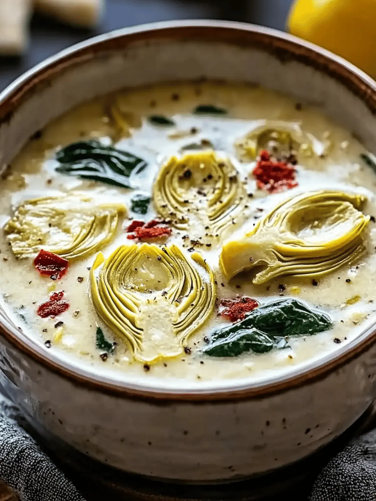 Creamy Lemony Tuscan Artichoke Soup for Cozy Nights 5 Creamy Lemony Tuscan Artichoke Soup