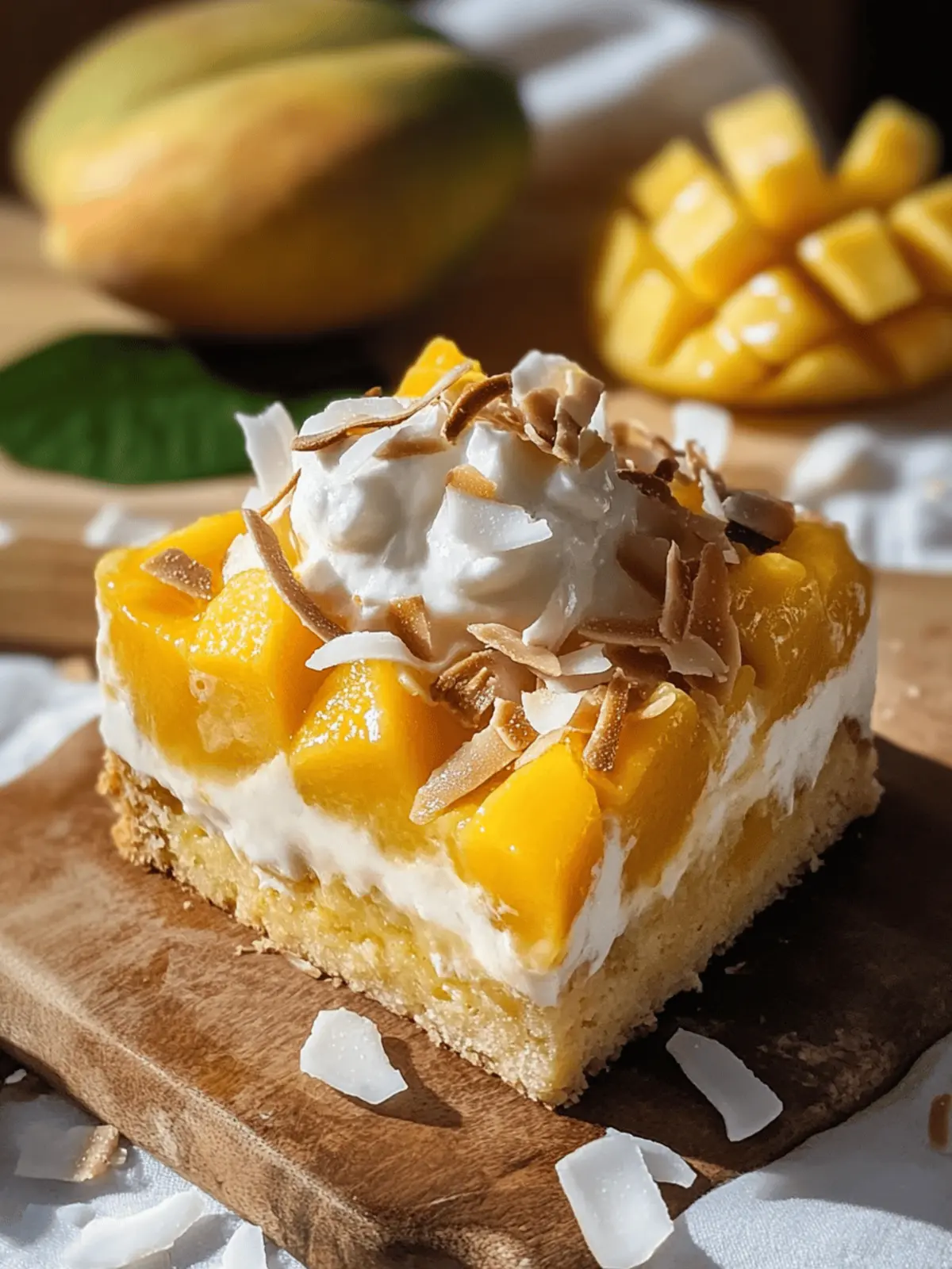 Mango Coconut Bread Pudding