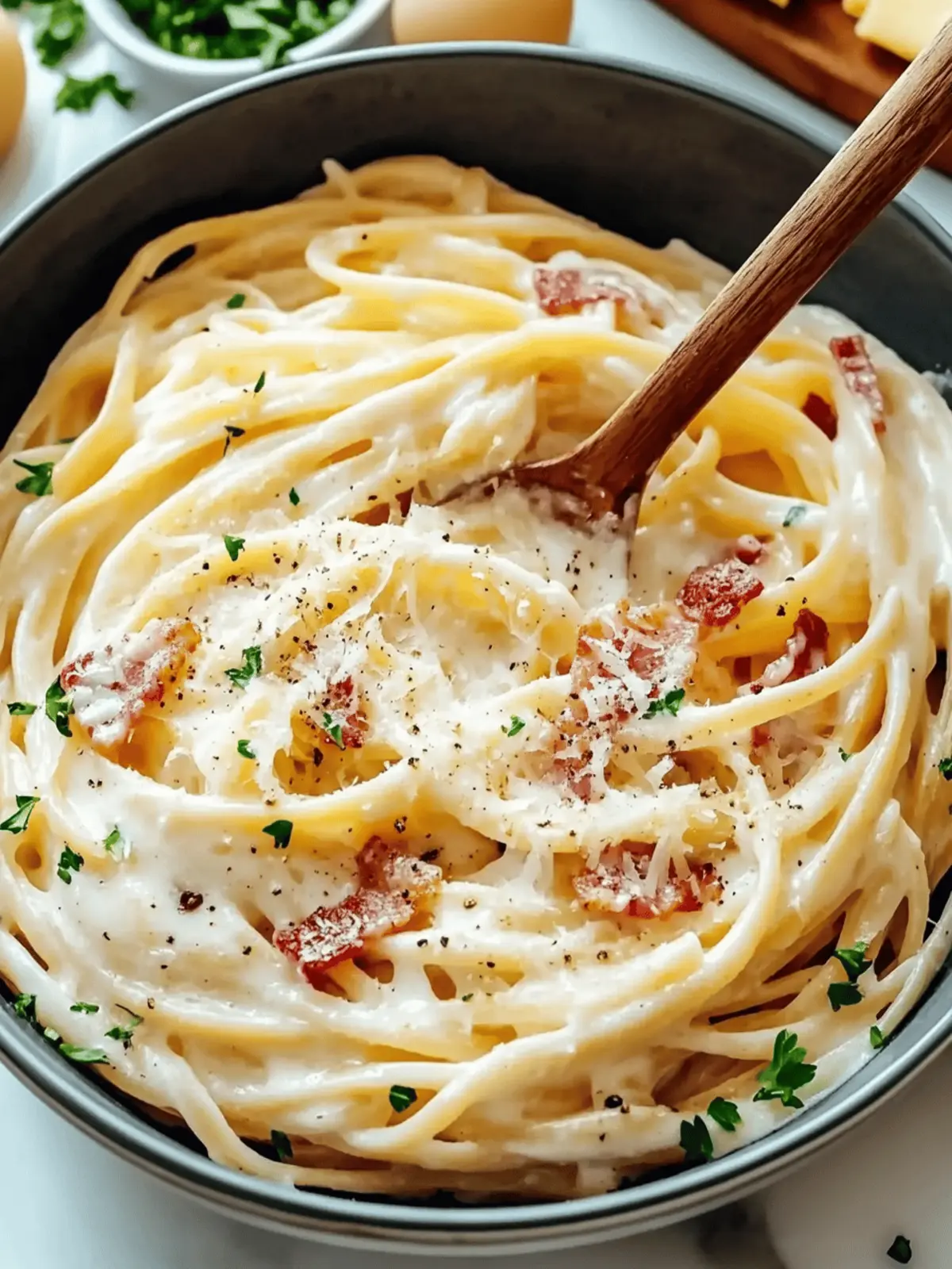 Savor Creamy Bacon Carbonara Pasta for Ultimate Comfort! 5 Creamy Bacon Carbonara Pasta