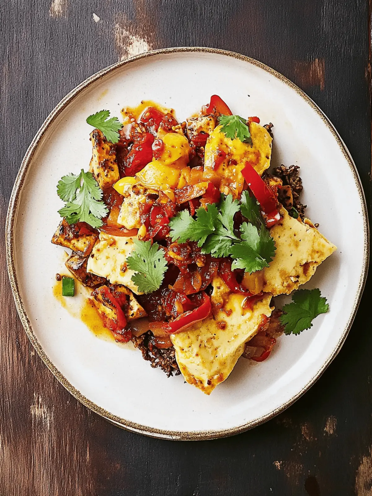 Spicy Tofu & Sweet Pepper Eggs for a Wholesome Breakfast Delight 3 Spicy tofu & sweet pepper eggs