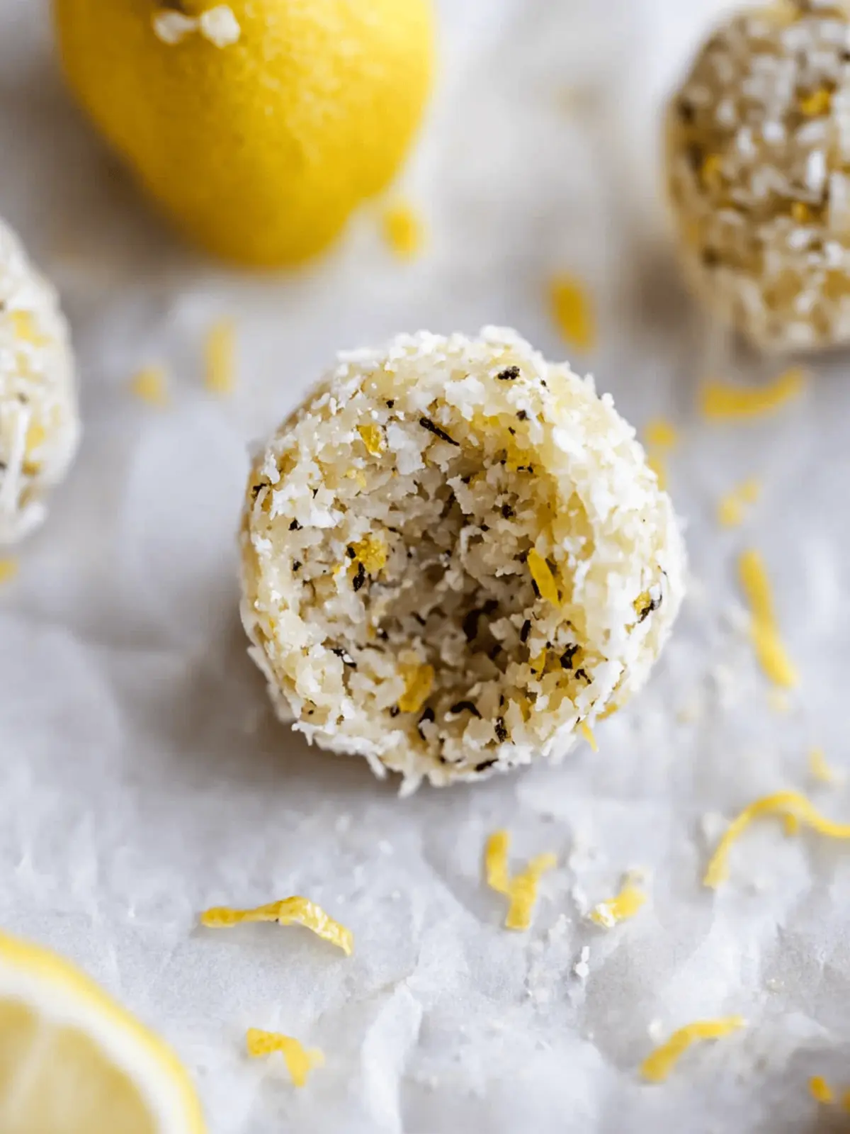 Zesty Lemon Bliss Balls: A Refreshing Homemade Treat! 4 Lemon Bliss Balls
