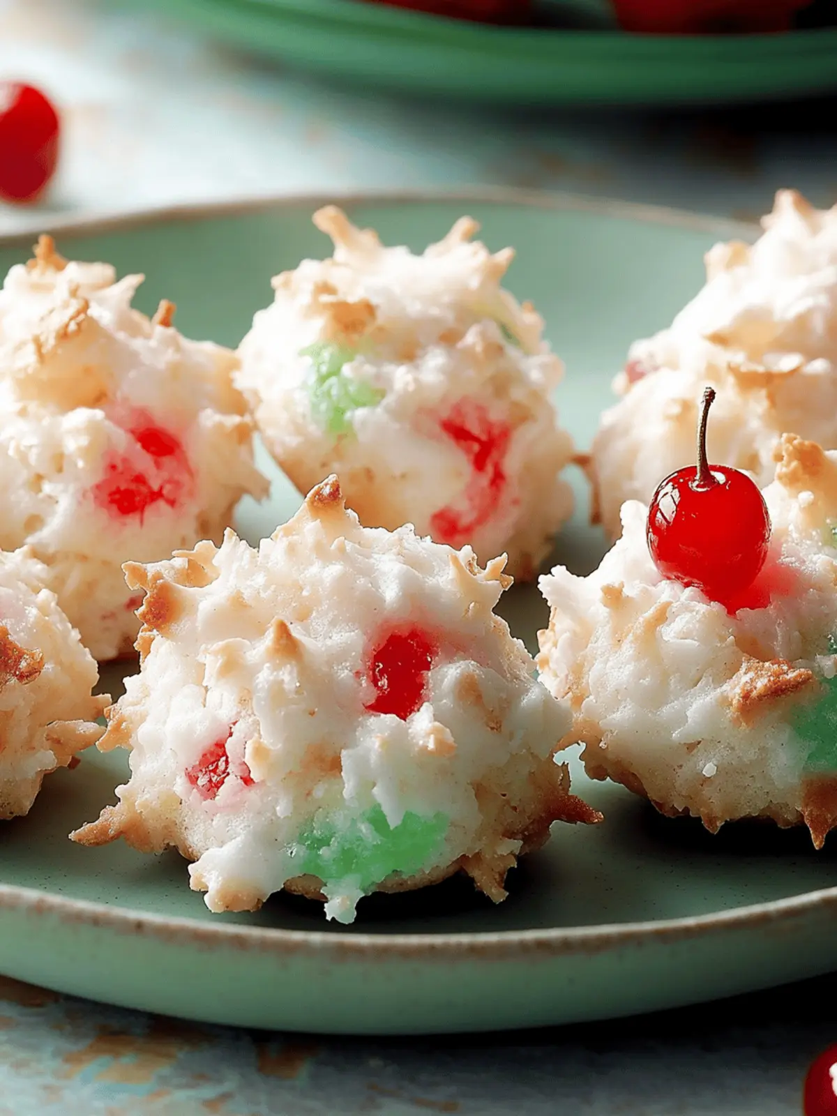Stained Glass Cherry Macaroons: Colorful Coconut Delights 2 Stained Glass Cherry Macaroons