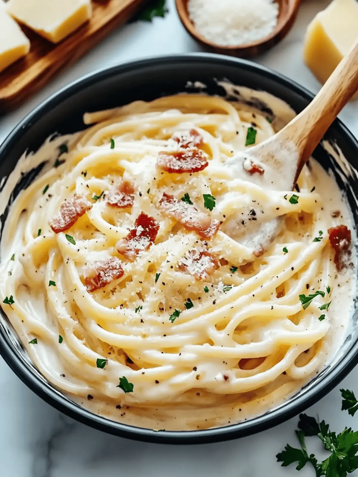 Savor Creamy Bacon Carbonara Pasta for Ultimate Comfort! 2 Creamy Bacon Carbonara Pasta