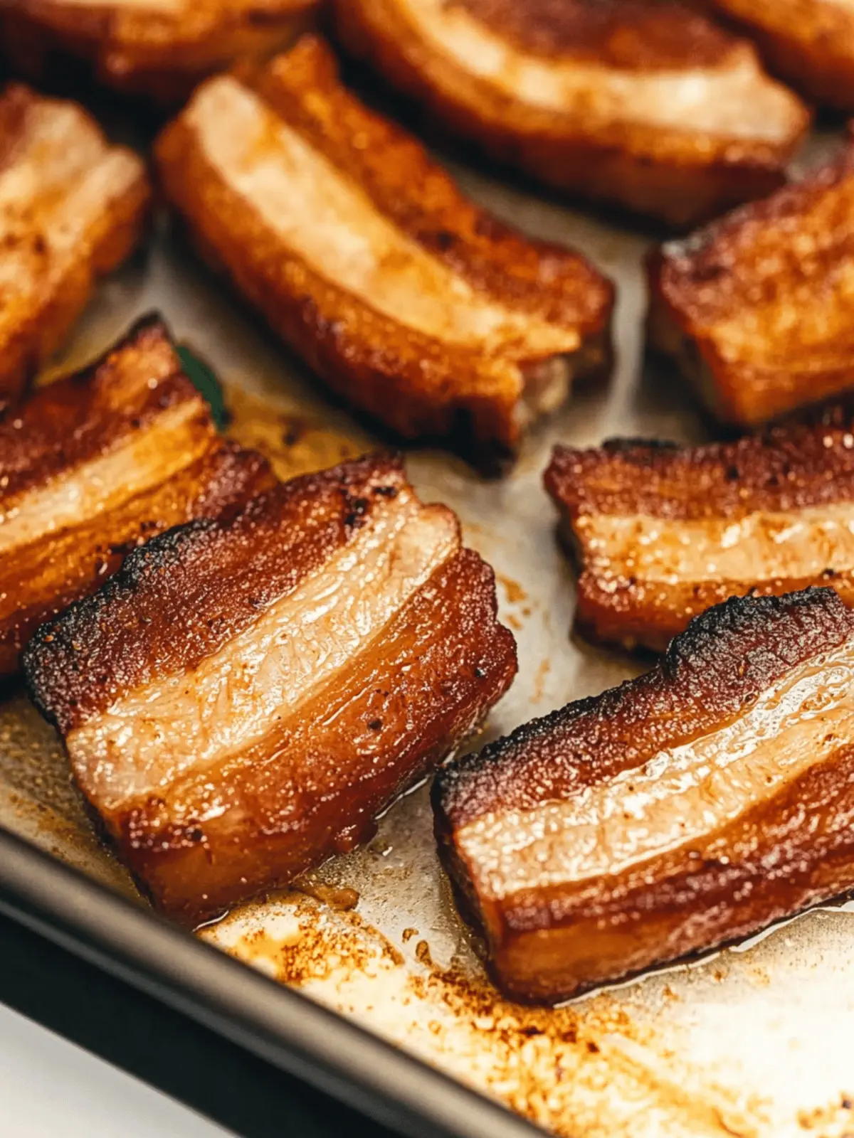 Oven Baked Pork Belly Slices