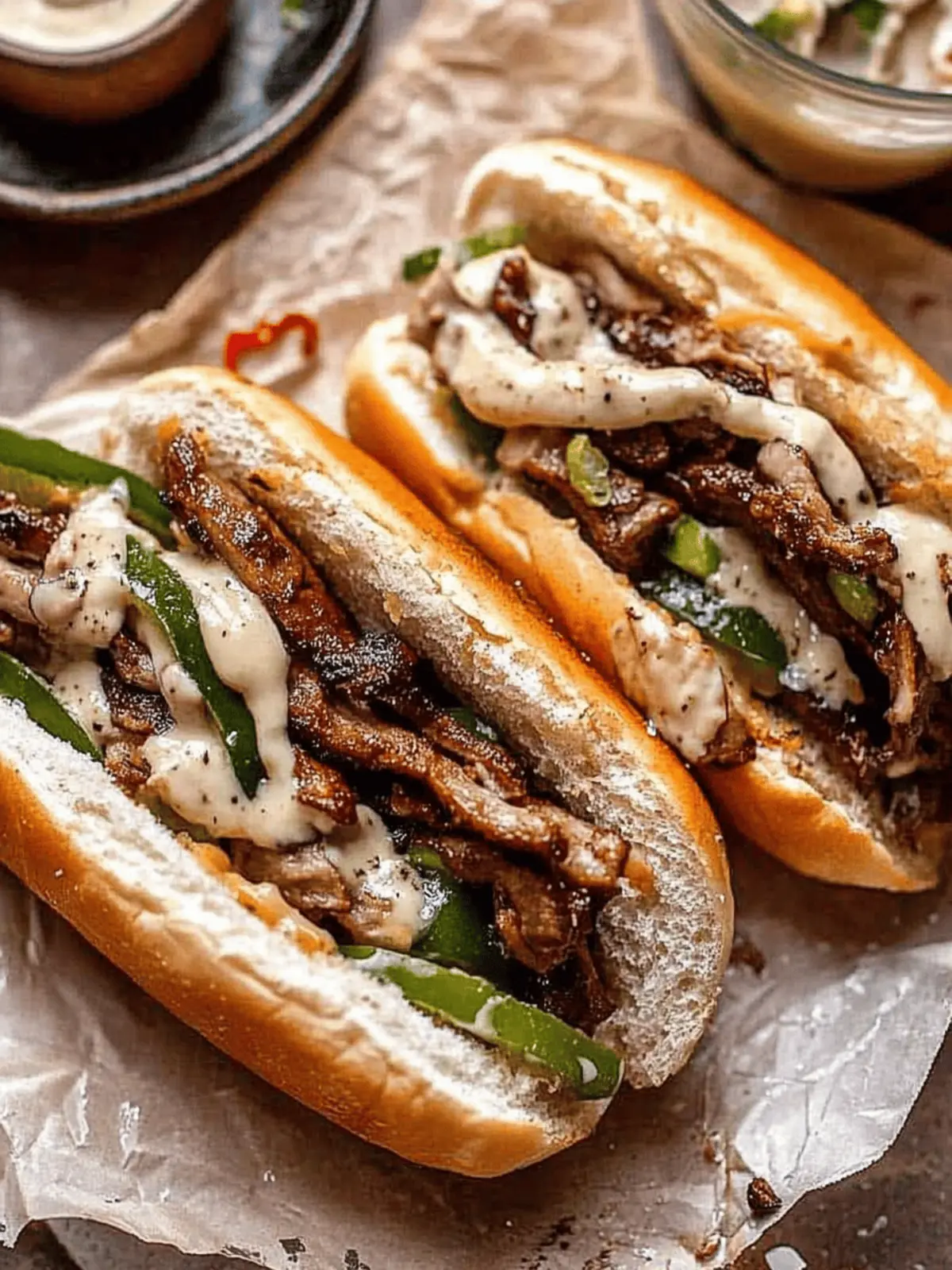 Vegetarian and Vegan Philly Cheesesteaks