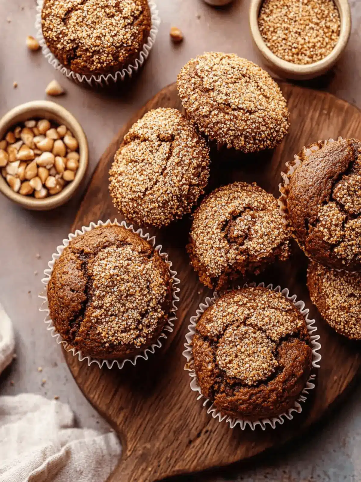 Spiced Molasses Gingerbread Muffins