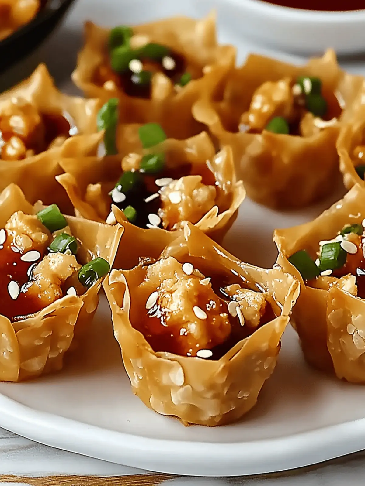 Crispy Chicken Wonton Cups