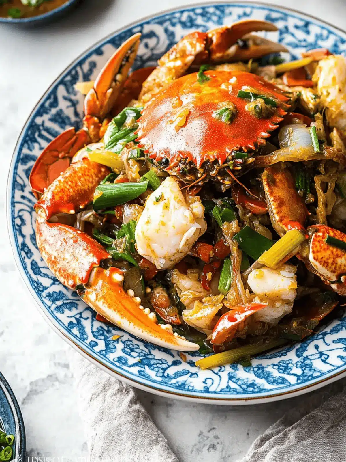 Stir-fried Crab with Ginger and Scallion