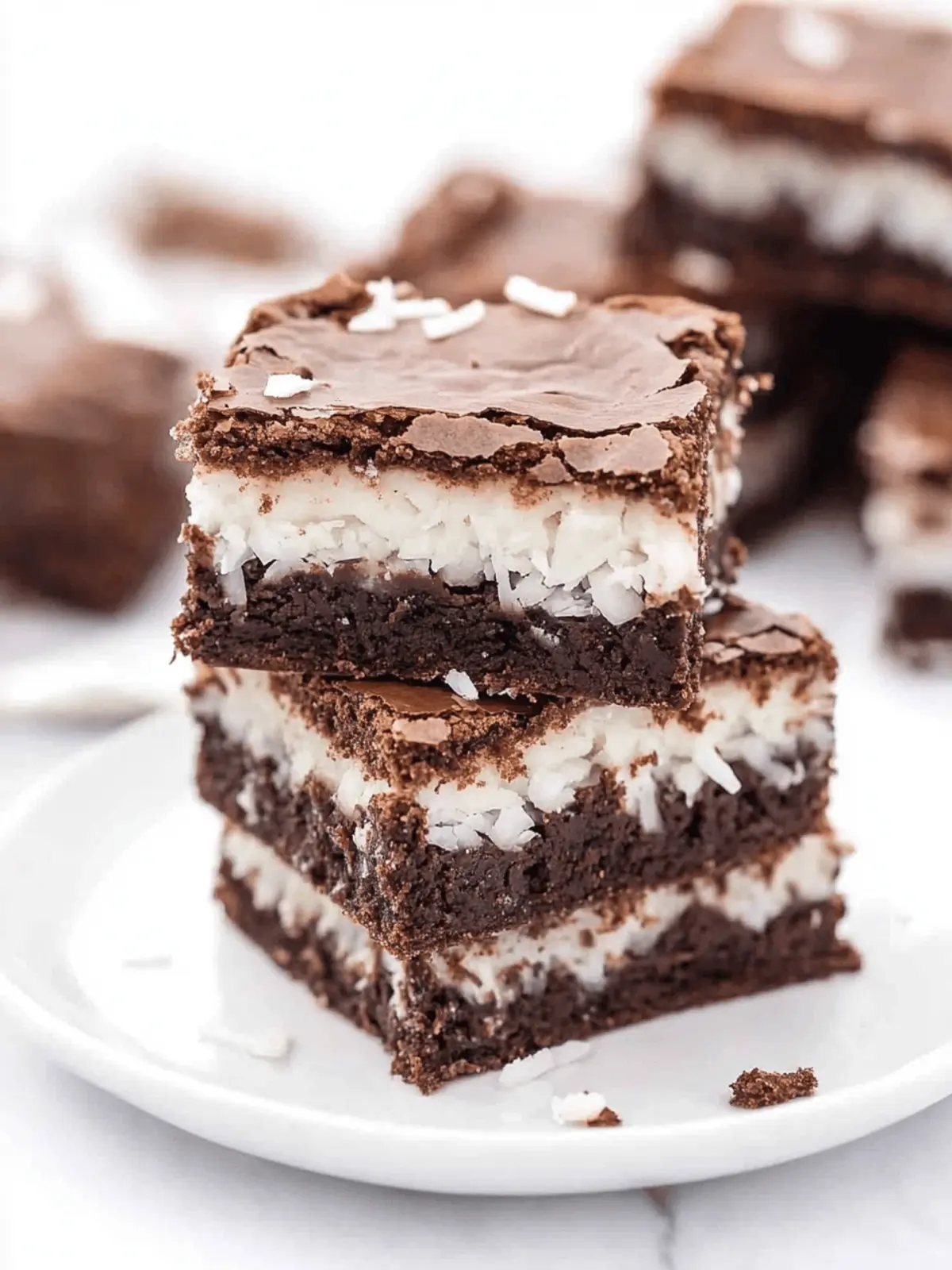 Decadent Coconut Brownies: A Sweet Escape From Fast Food 3 Coconut Brownies
