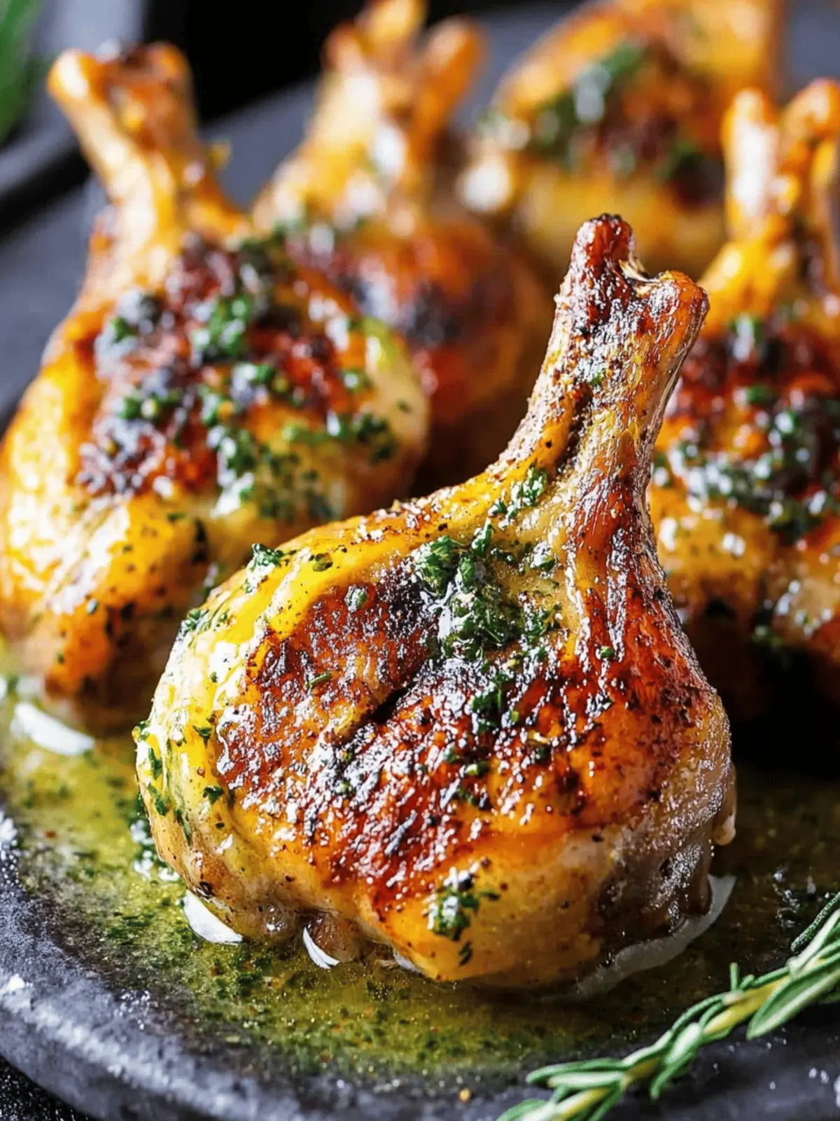 Garlic Herb Butter Roasted Quail