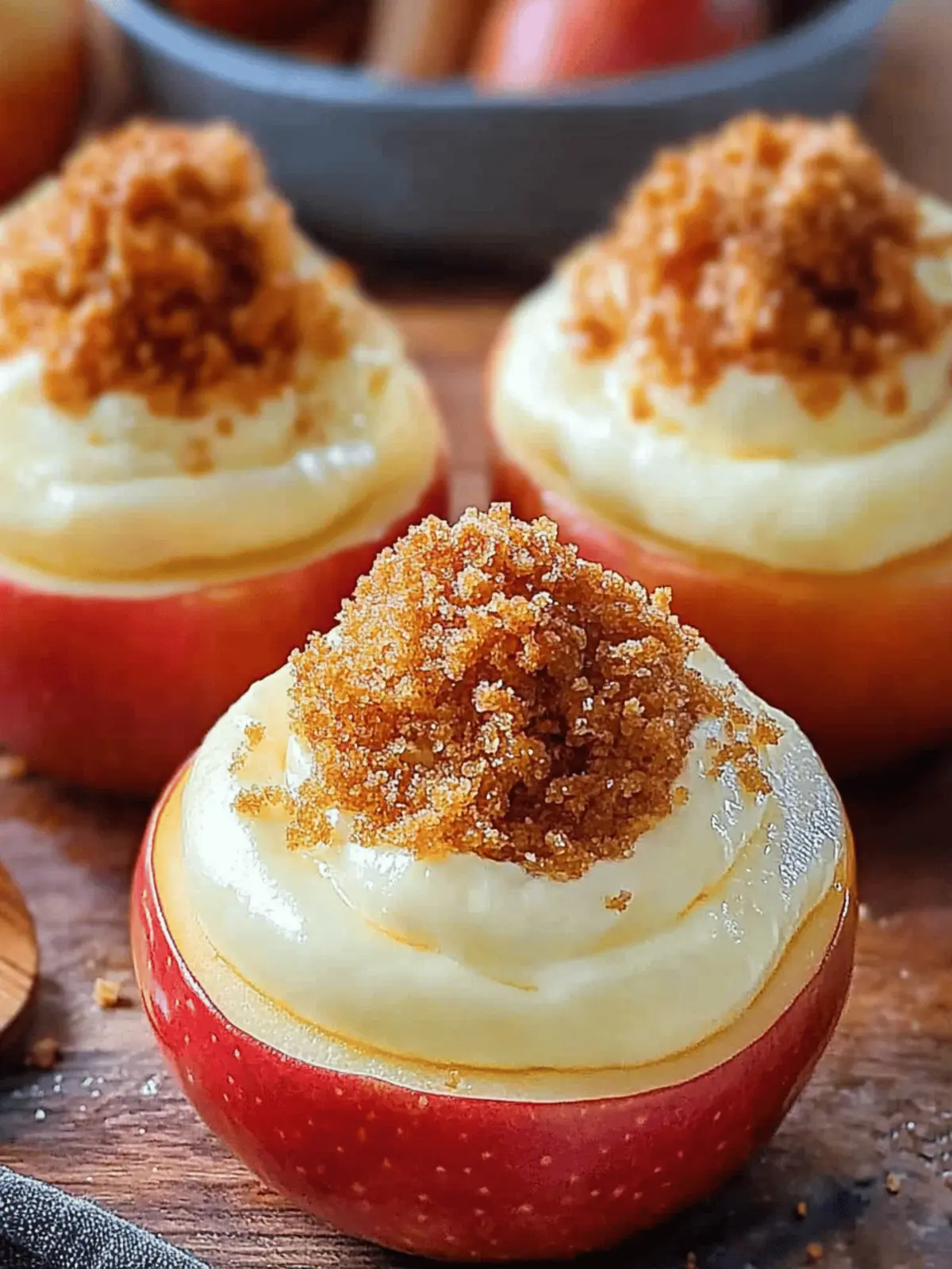 Cheesecake Stuffed Baked Apples