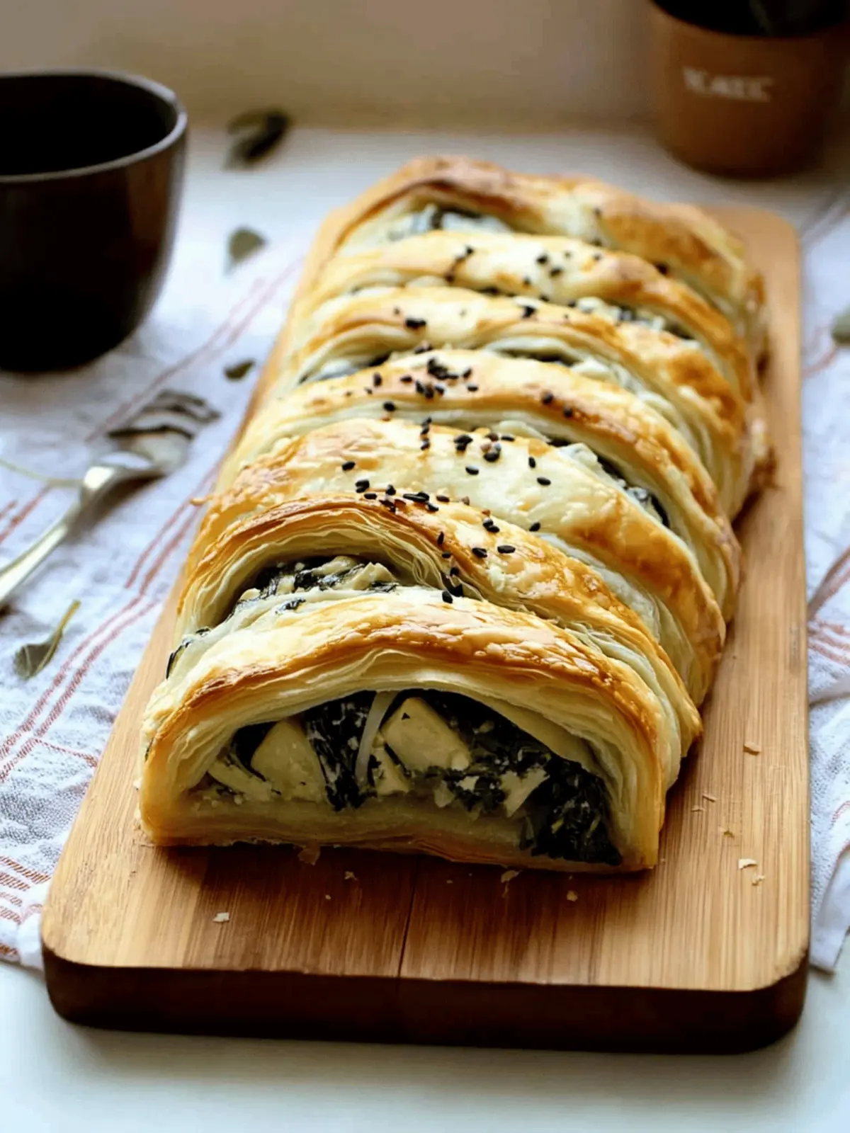Spinach & Artichoke Puff Pastry Braid