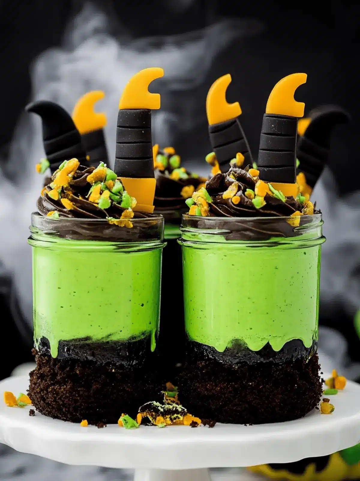 Witches Brew Halloween Cake Jars
