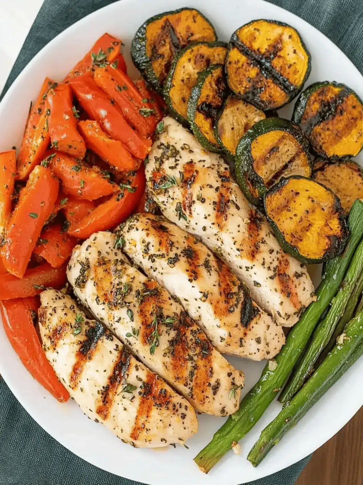 Grilled Garlic and Herb Chicken and Veggies