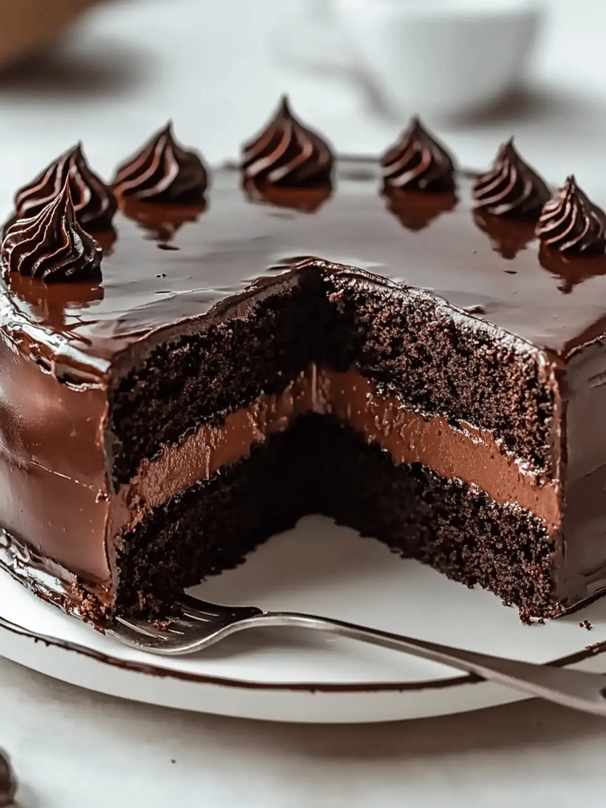 Decadent Moist Chocolate Cake with Healthy Twist Inside 4 Moist Chocolate Cake