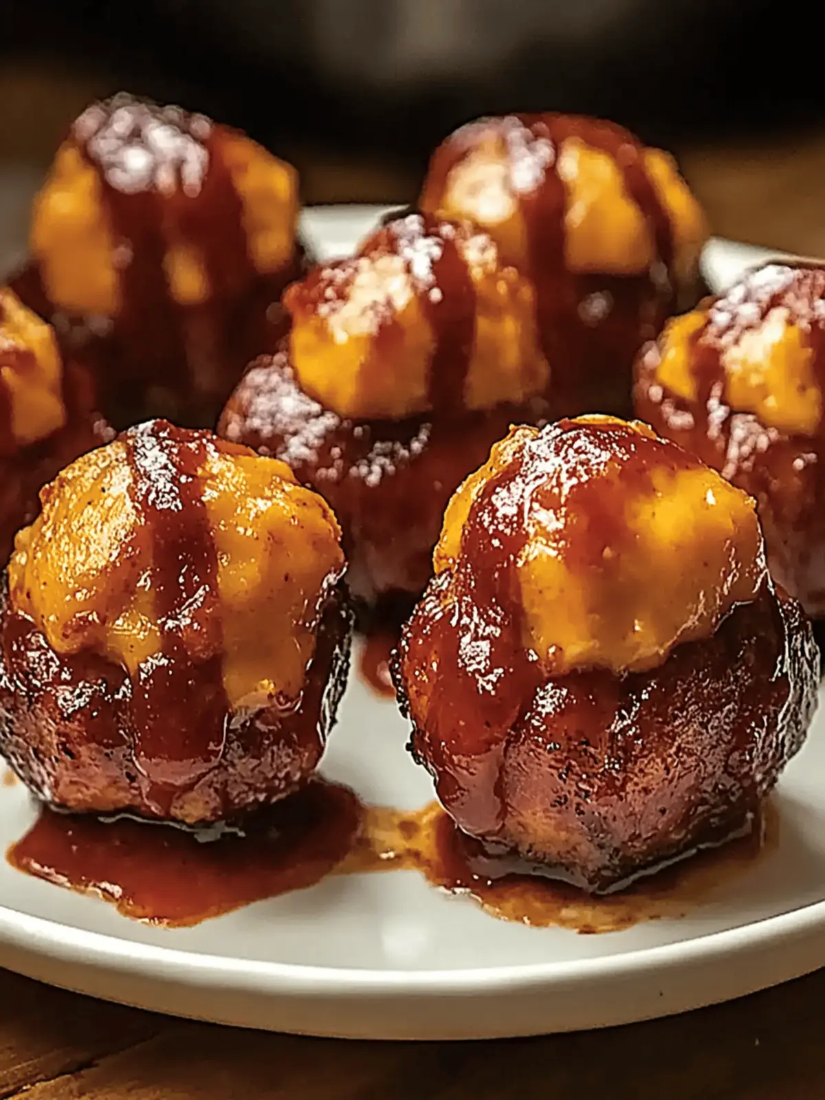 Cheddar-Stuffed BBQ Bacon Bombs