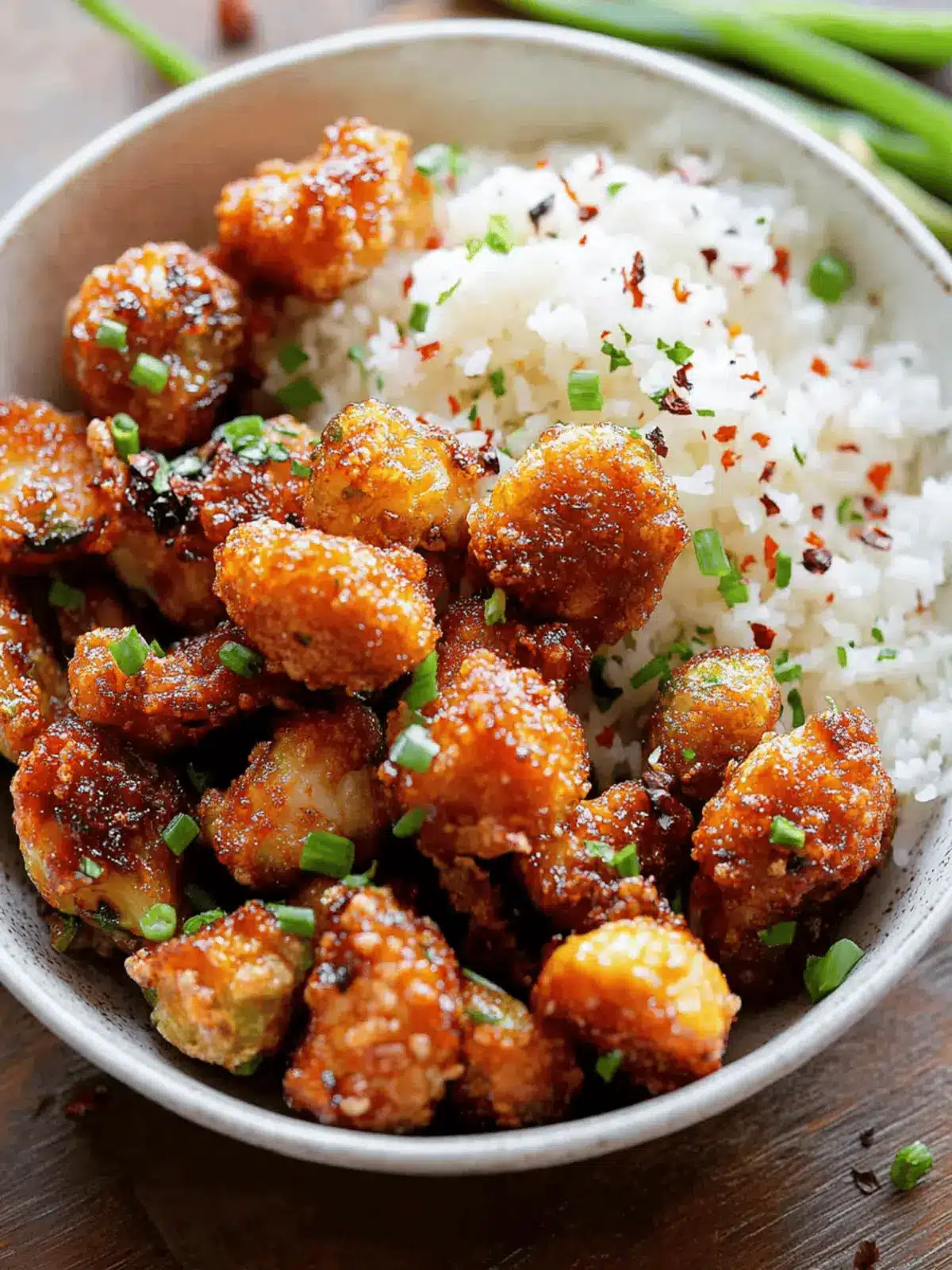 Vegan Crispy Firecracker Brussels Sprouts