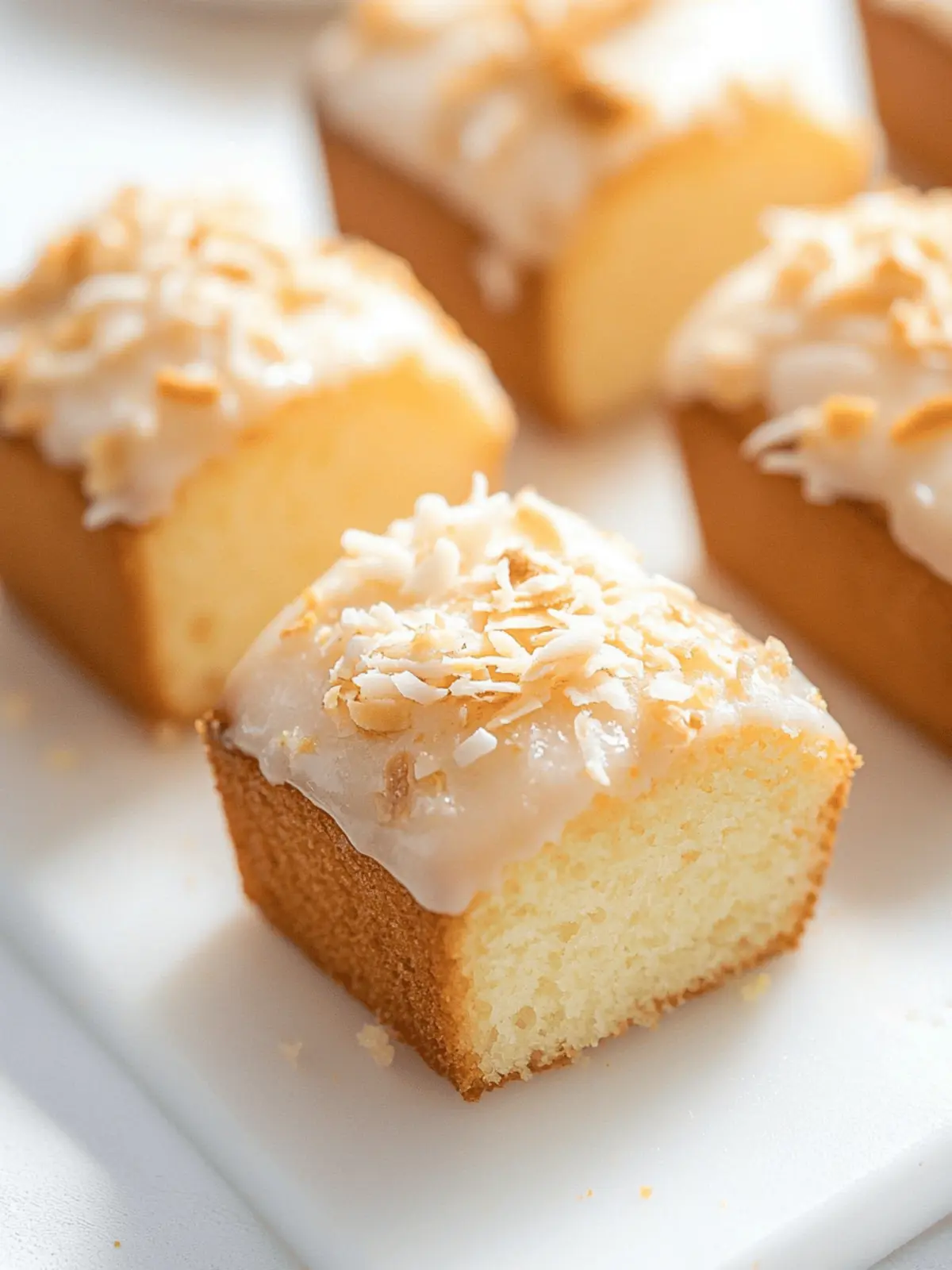 Mini Lemon Coconut Loaf Cakes