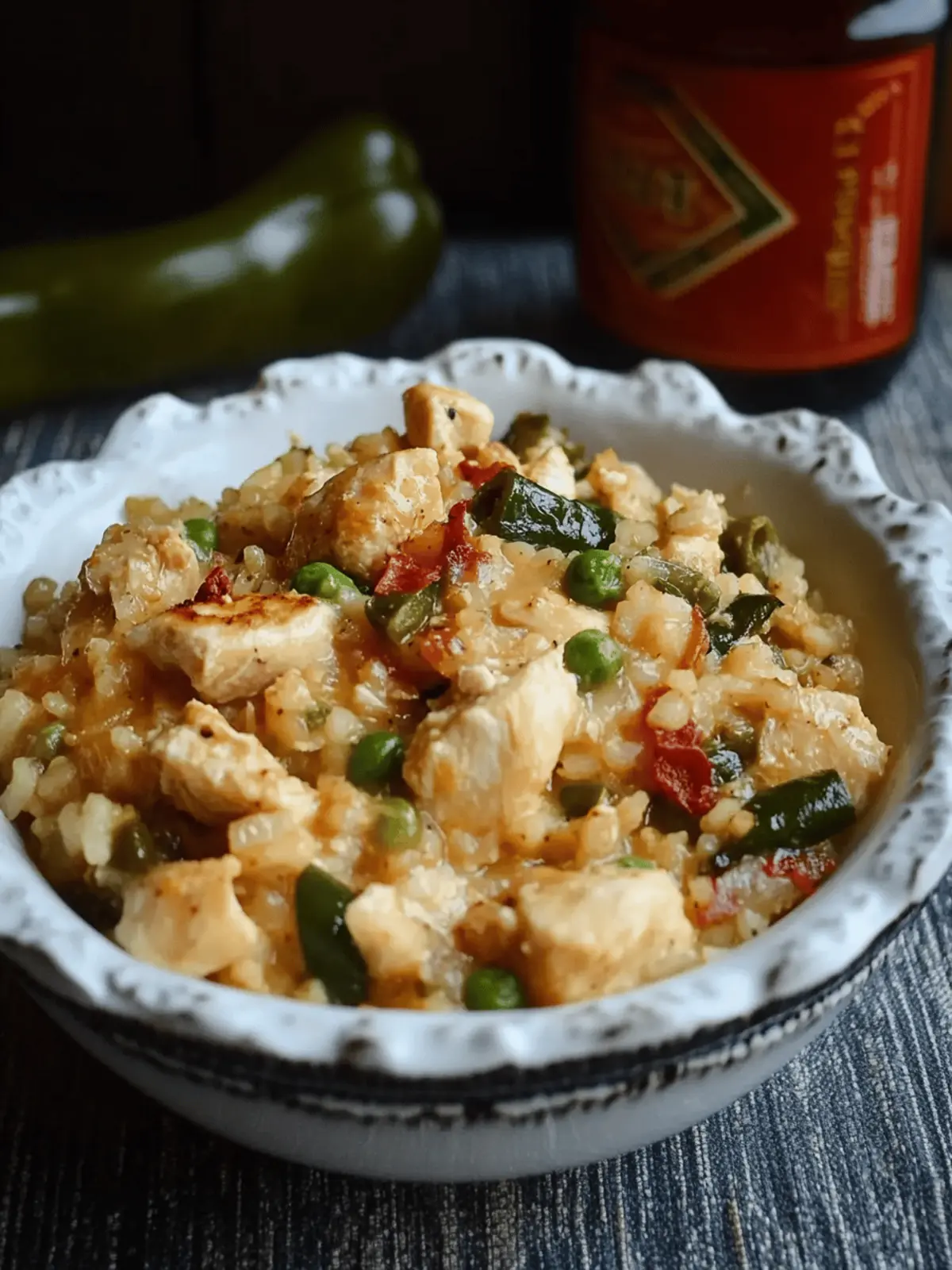 Spicy Chicken Poblano Ristto