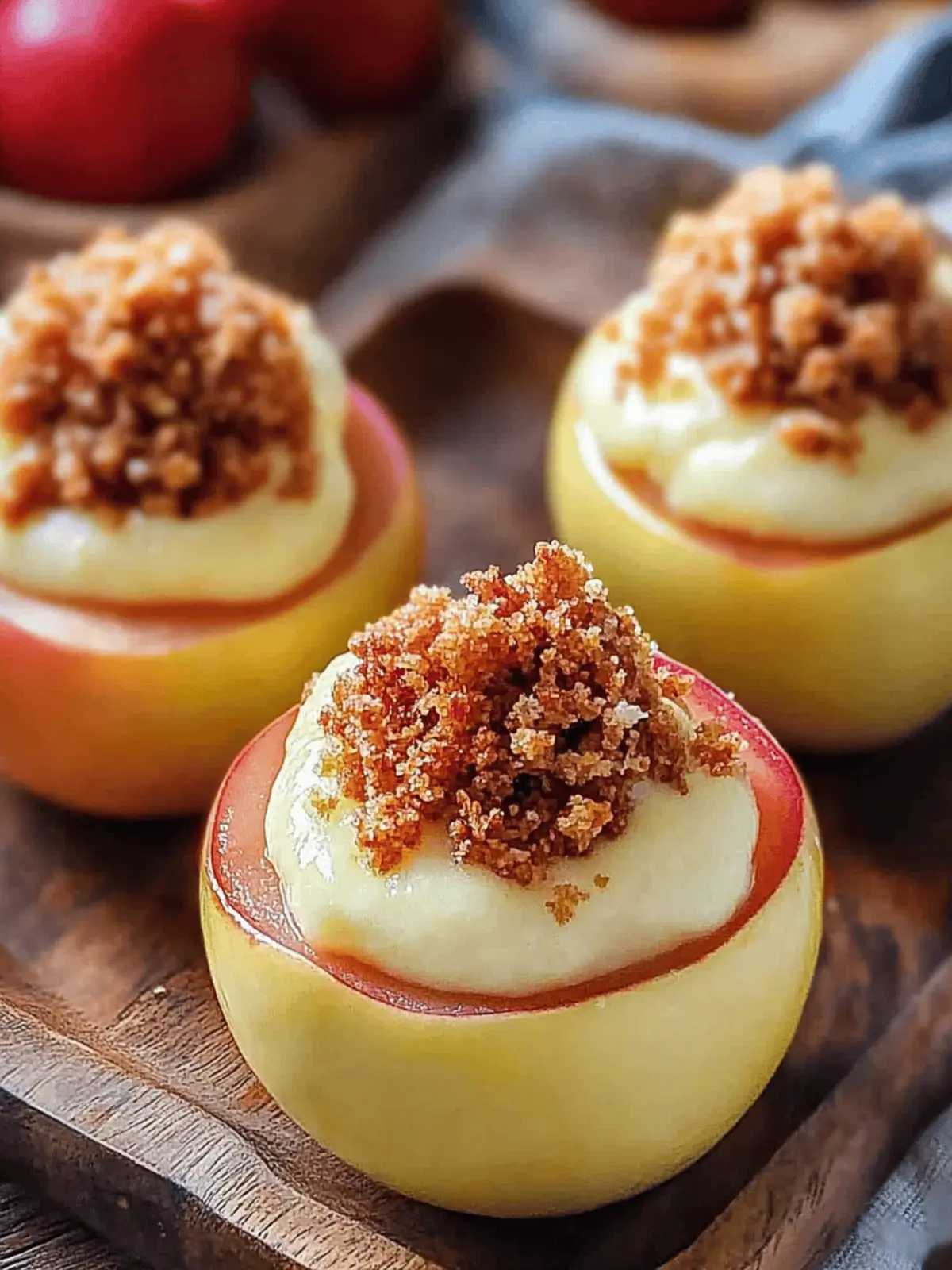 Cheesecake Stuffed Baked Apples