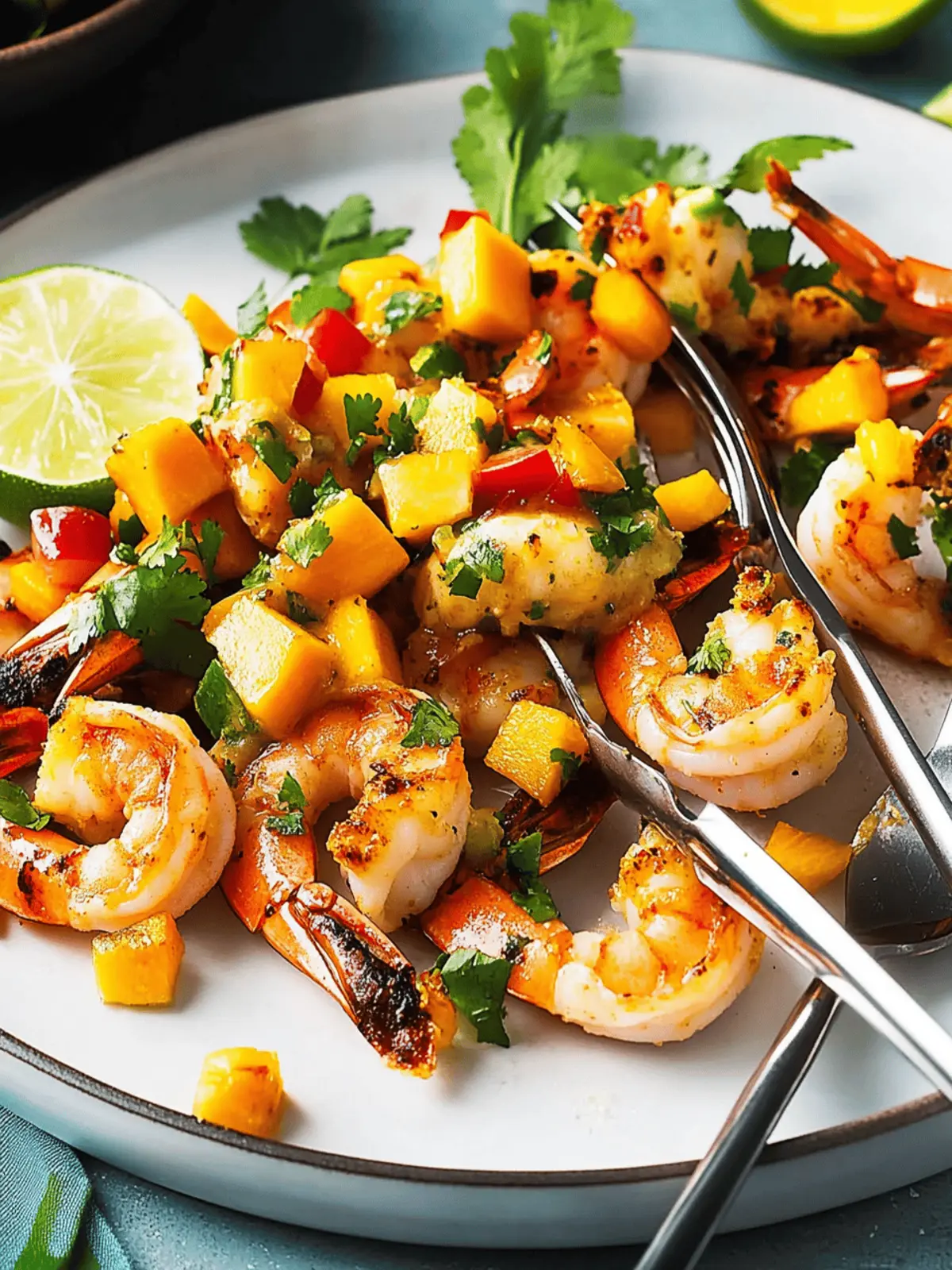 Chilli Lime Prawns with Tangy Mango Salsa