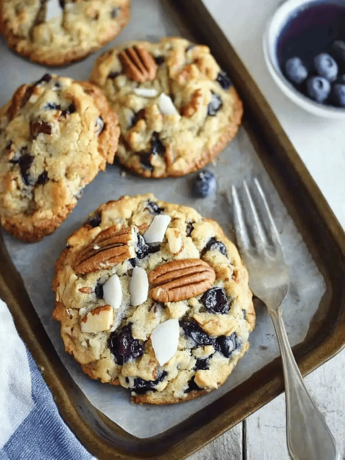 Blueberry Coconut Pecan Cookies
