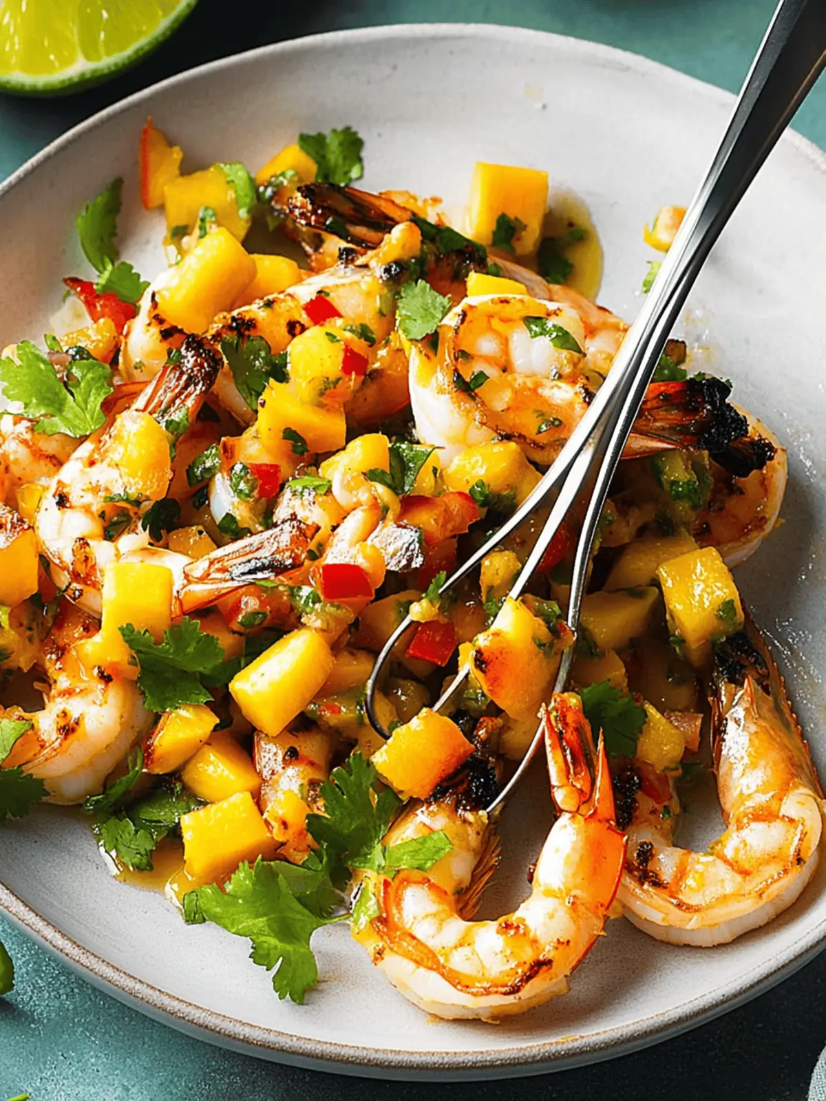 Chilli Lime Prawns with Tangy Mango Salsa