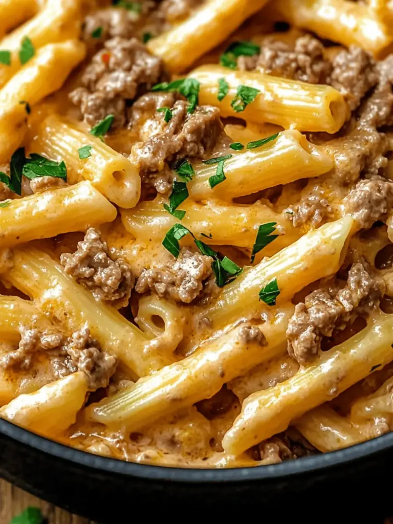 Creamy High Protein Beef Pasta