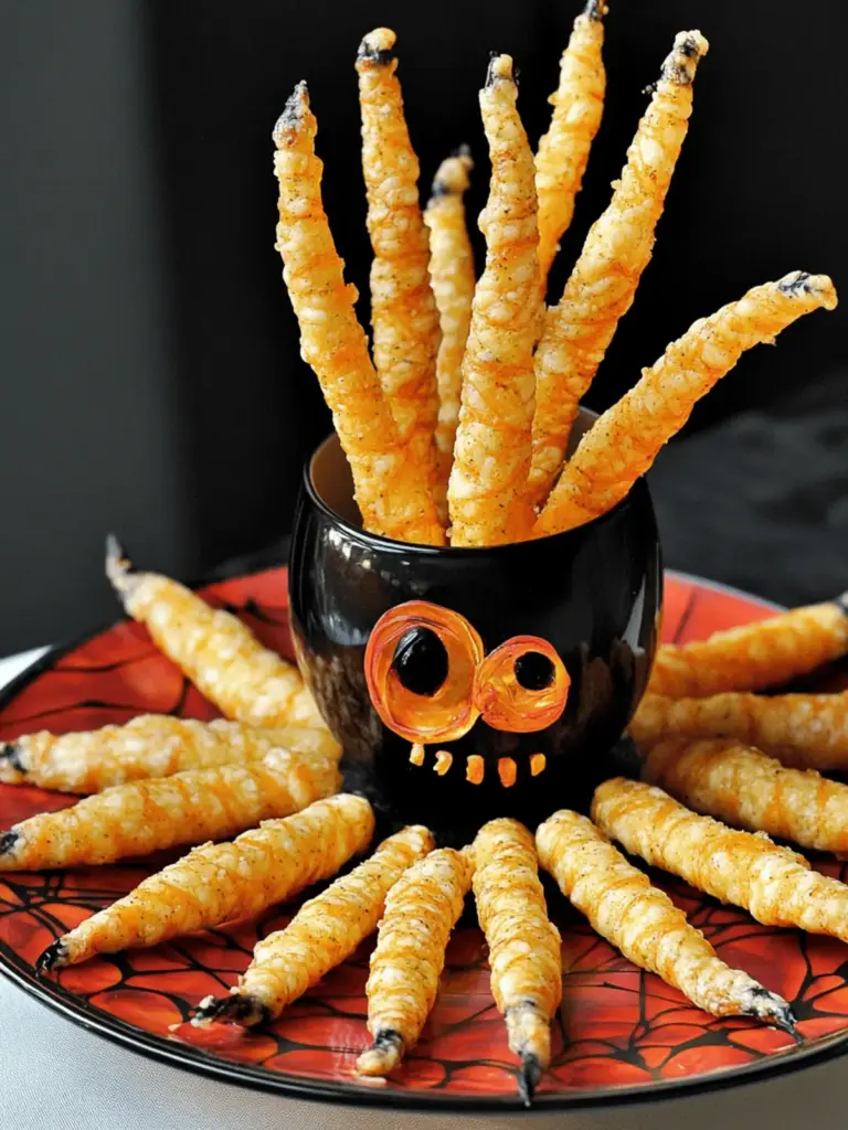Cheddar Witches’ Fingers (Spooky Cheese Straws)
