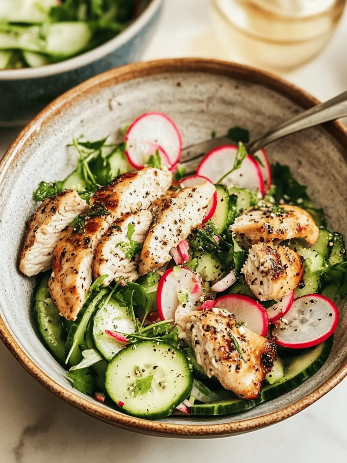 Radish Cucumber Salad with Black Pepper Chicken Delight 4 Radish Cucumber Salad with Black Pepper Chicken
