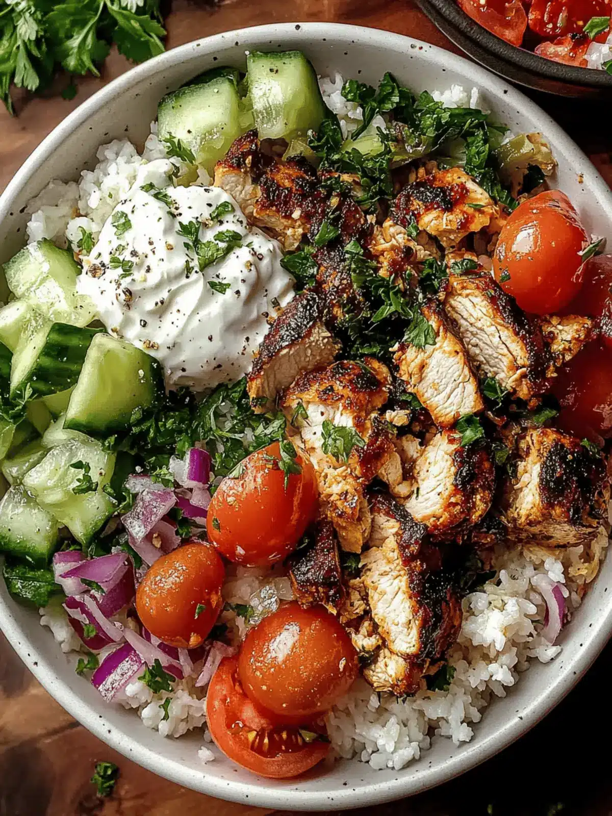 Greek Chicken Gyro Bowls
