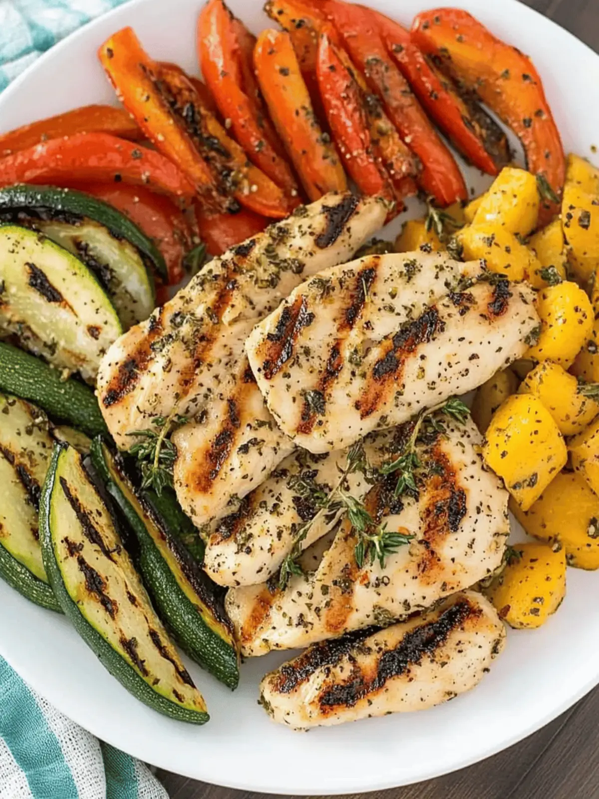 Grilled Garlic and Herb Chicken and Veggies