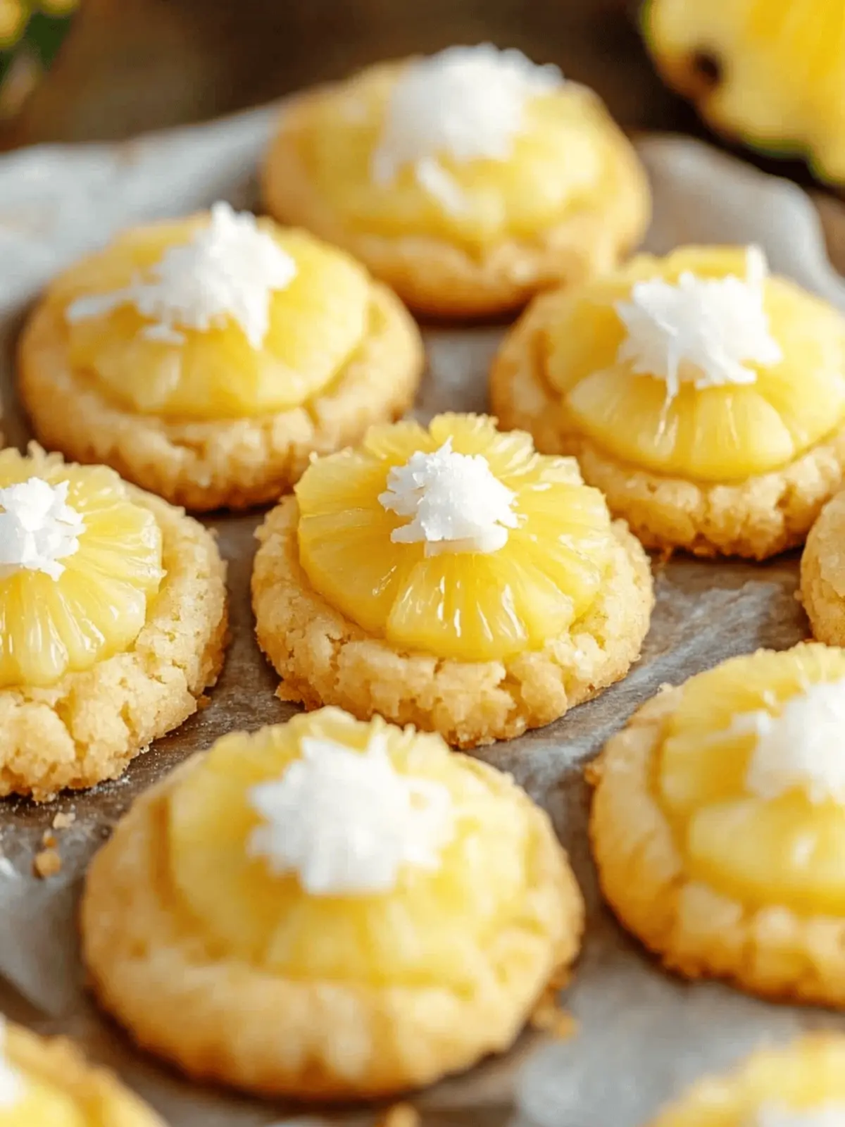 Easy Hawaiian Pineapple Coconut Thumbprint Cookies