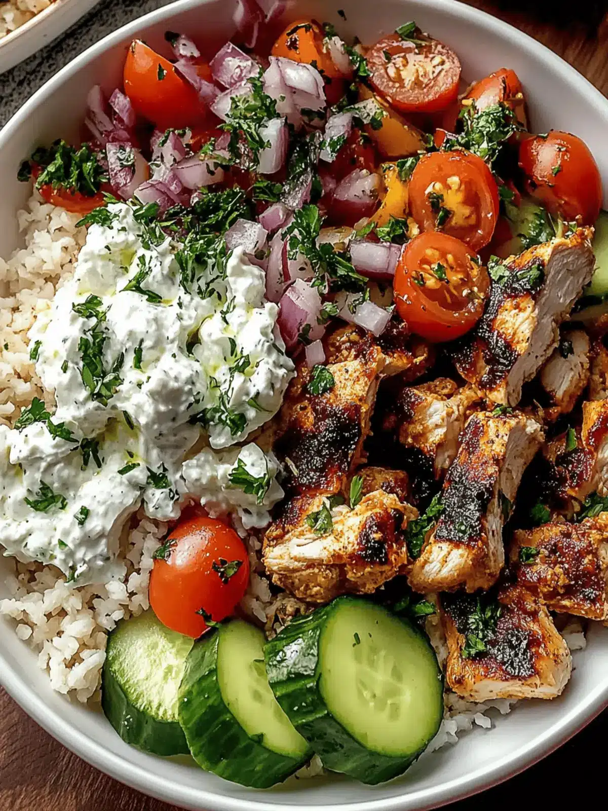 Greek Chicken Gyro Bowls