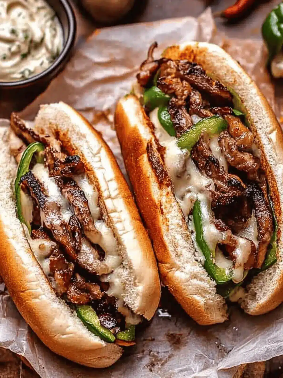 Vegetarian and Vegan Philly Cheesesteaks