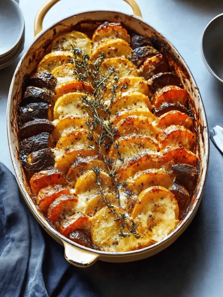 Cheesy Root Vegetable Gratin