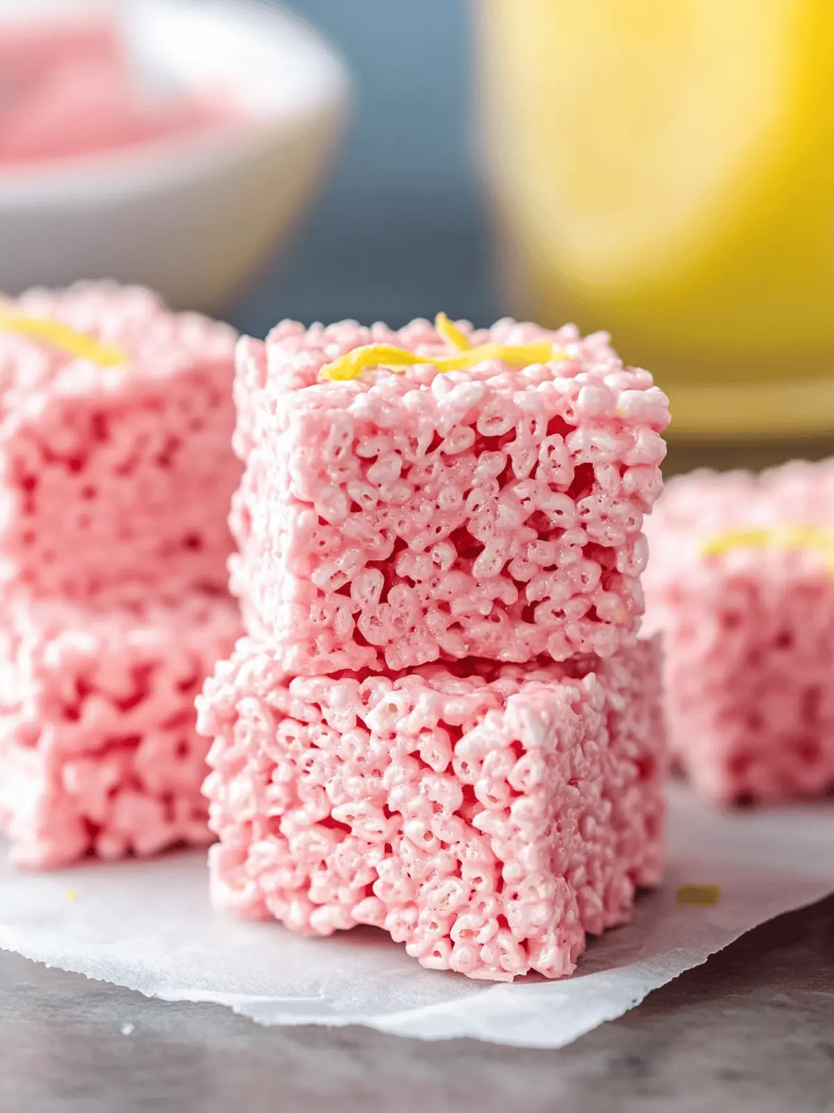 Pink Lemonade Rice Krispie Treats for a Refreshing Snack 4 Pink Lemonade Rice Krispie Treats