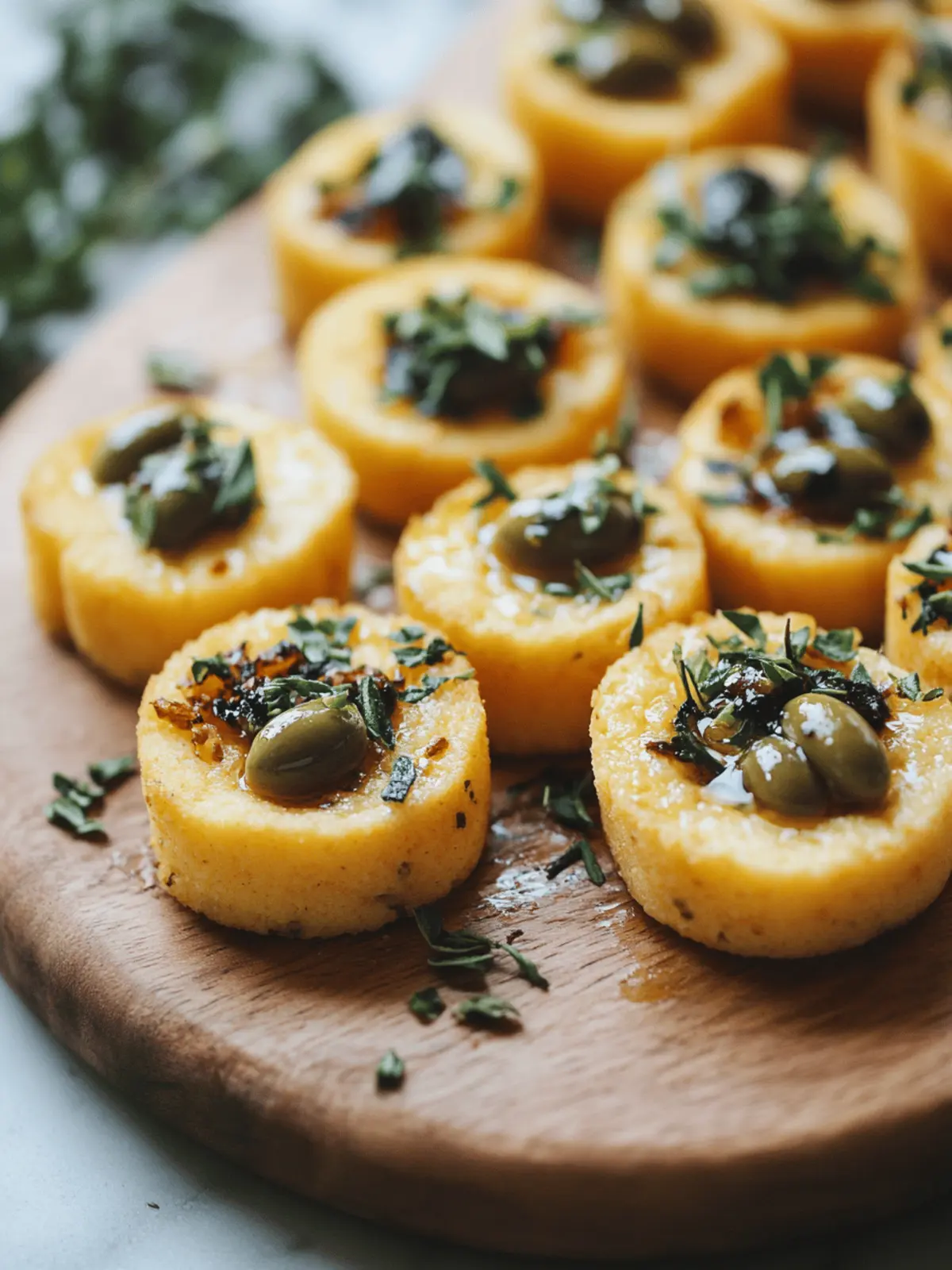 Polenta-Olive Tapenade Bites