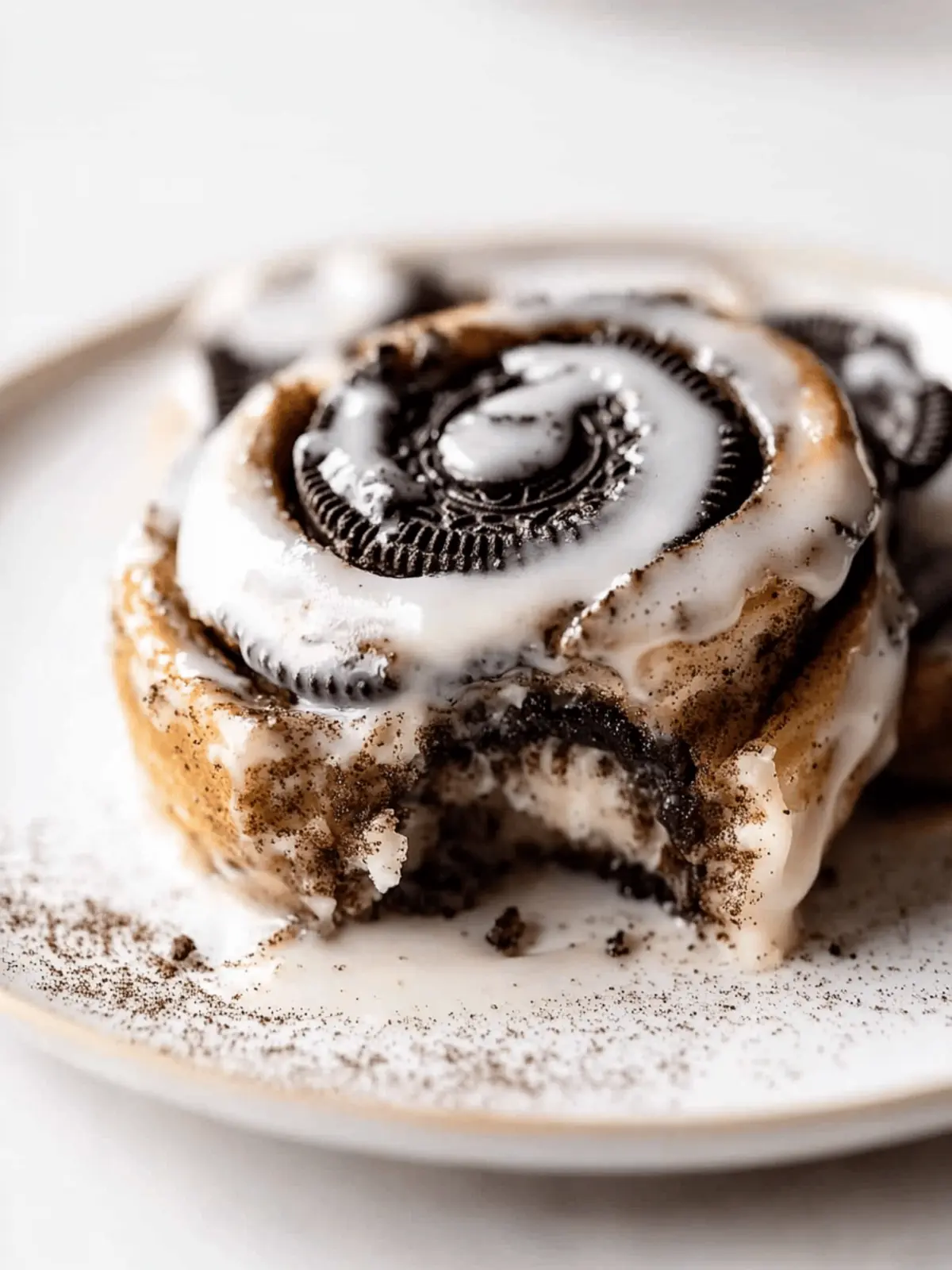 Oreo Cookies and Cream Cinnamon Rolls