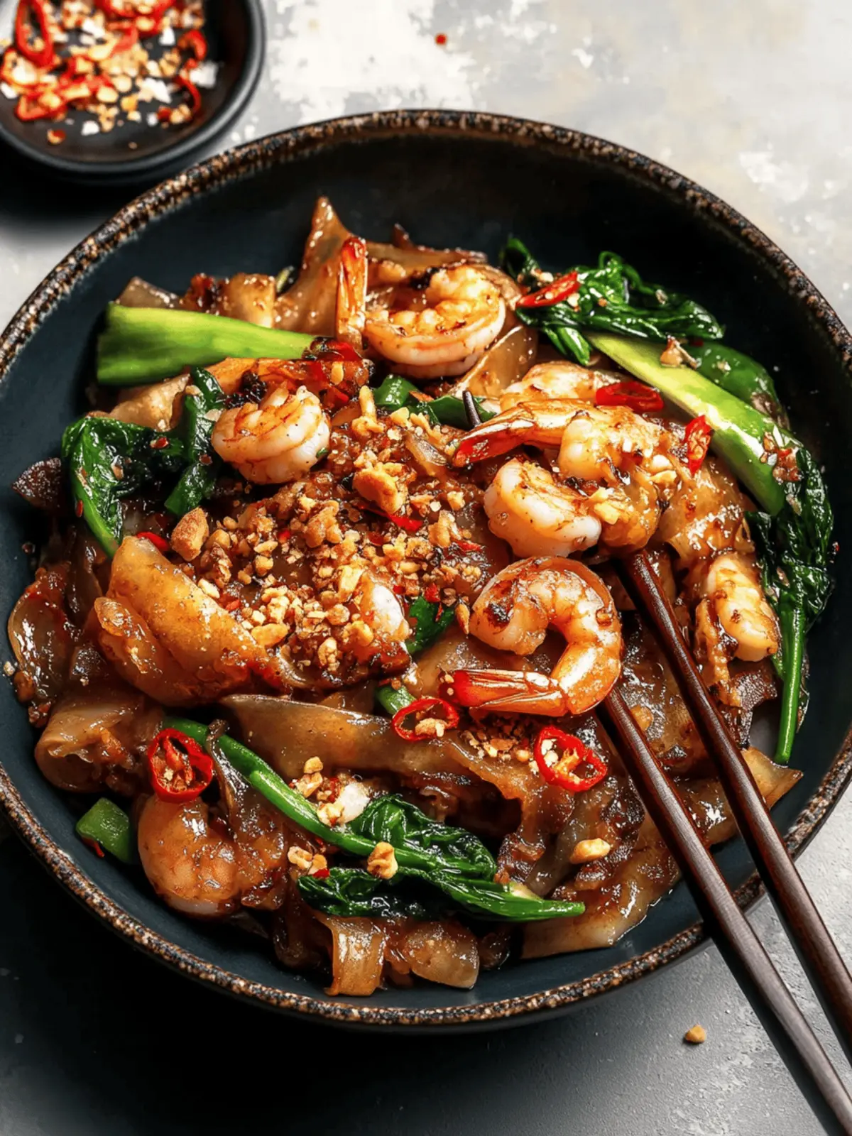 Garlic Prawn Pad See Ew